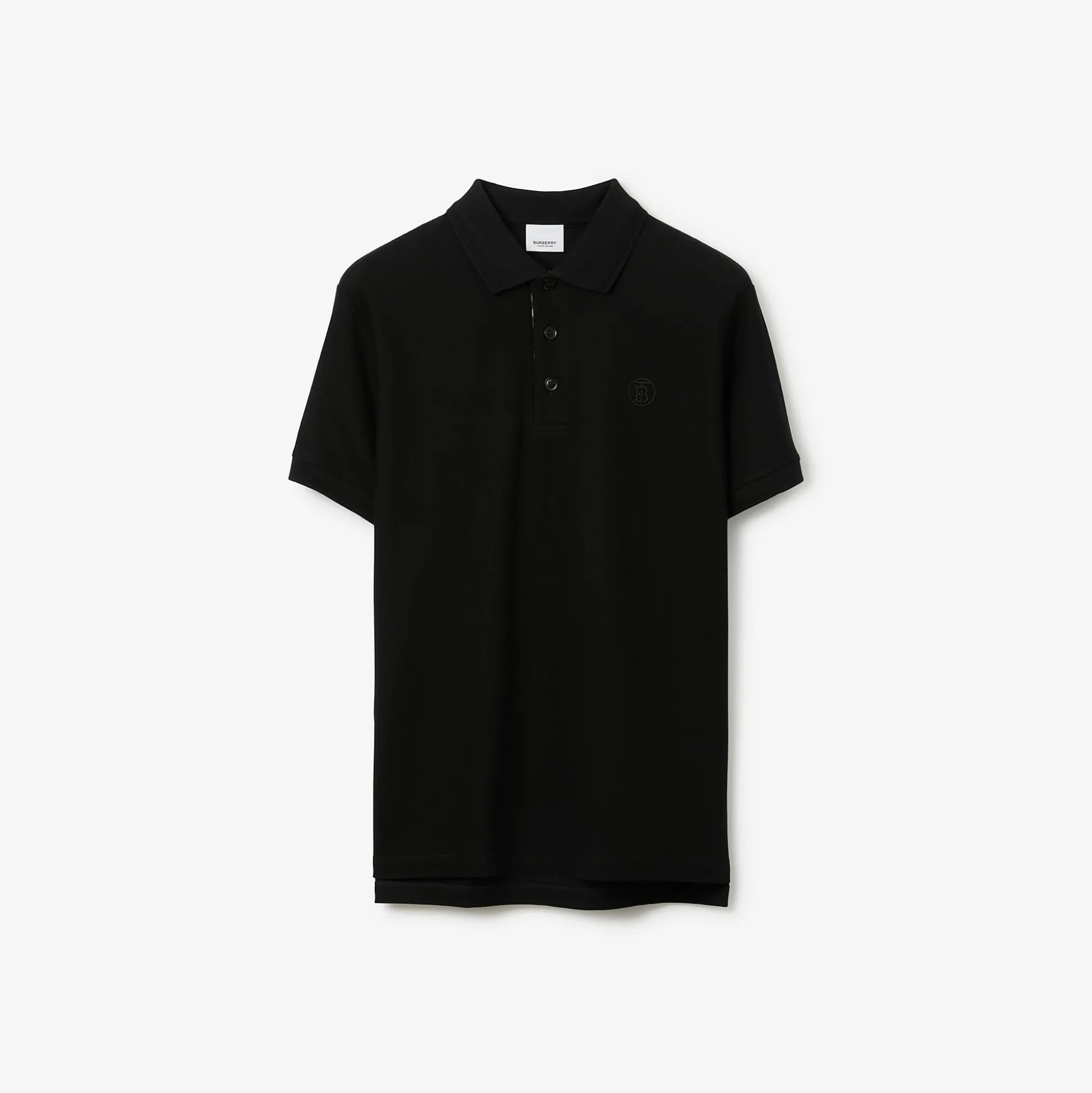 Outlet Burberry Cotton Polo Shirt Black