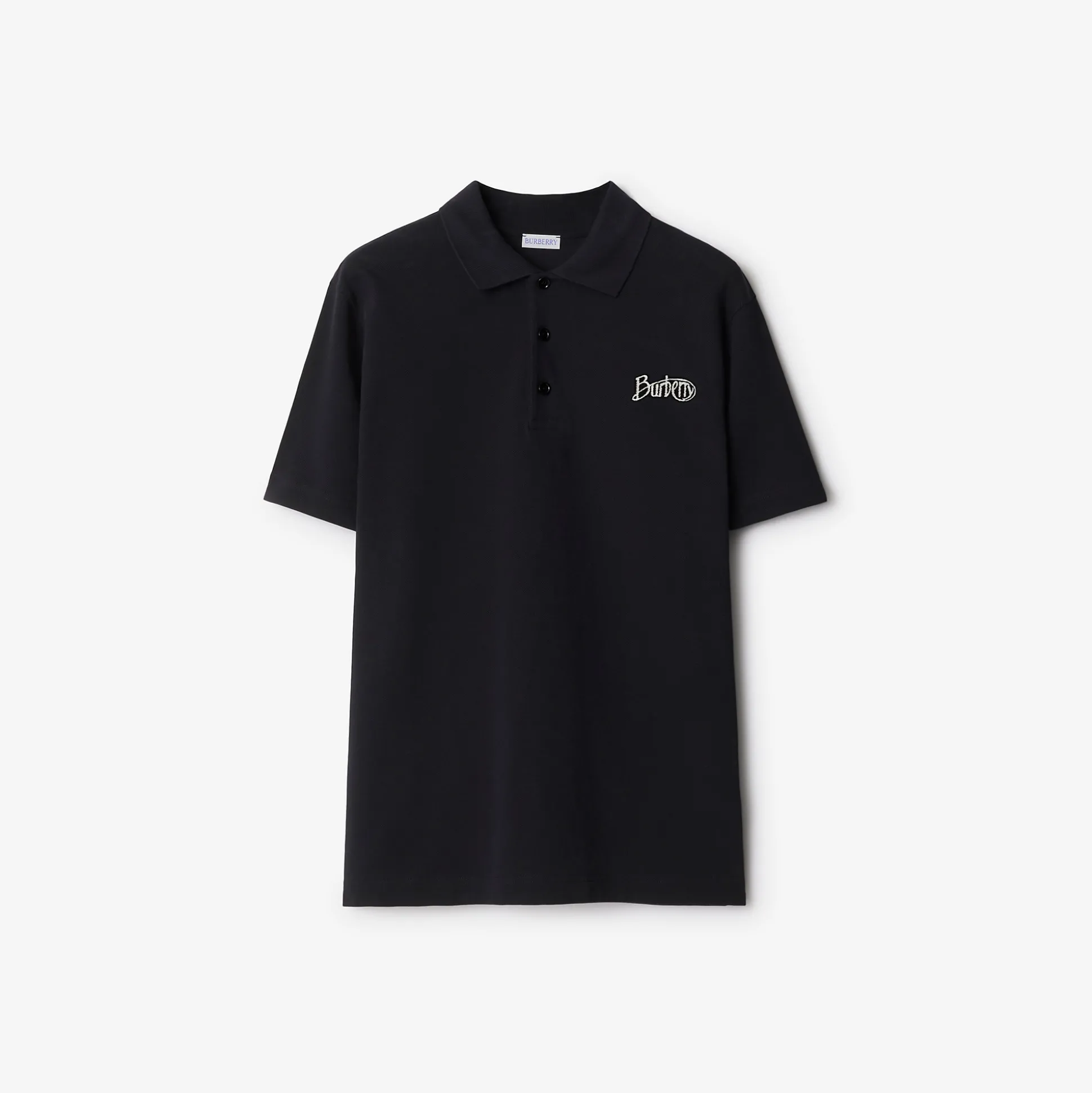 Store Burberry Cotton Polo Shirt Coal