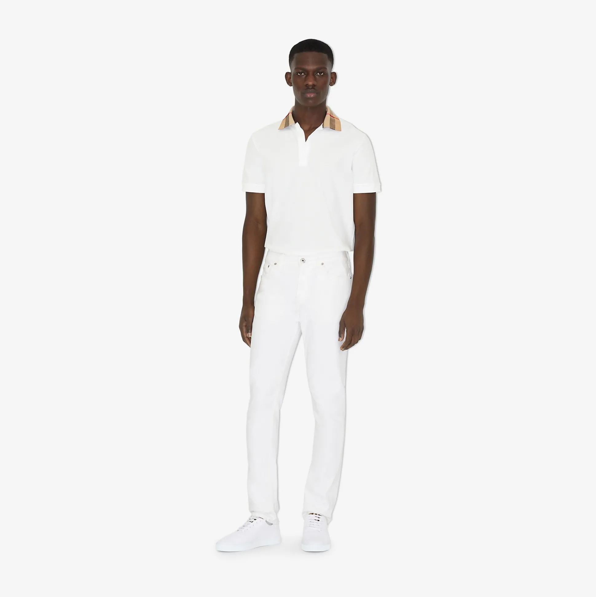 Store Burberry Cotton Polo Shirt White