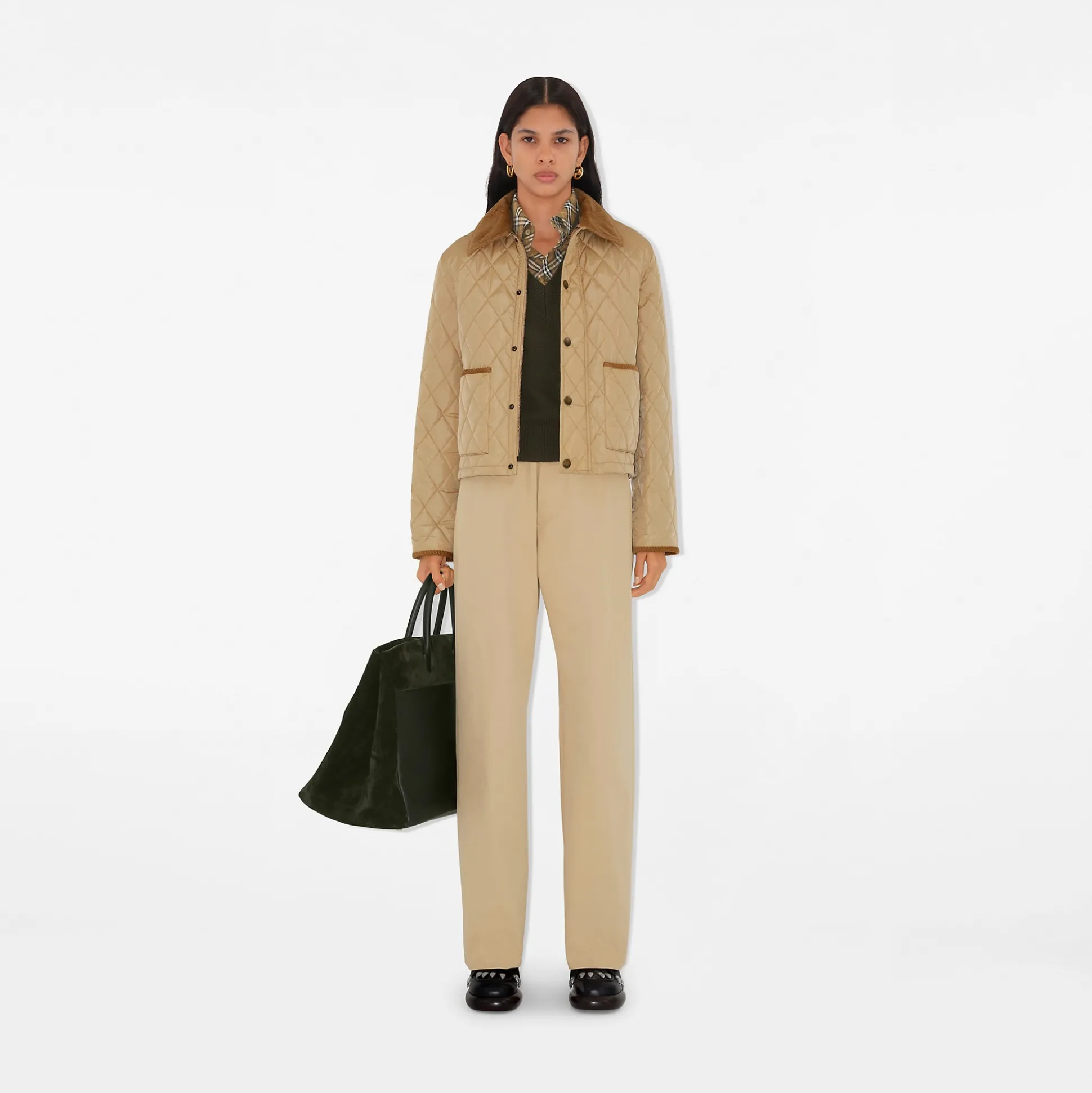 Online Burberry Cotton Tailored Trousers Cracker