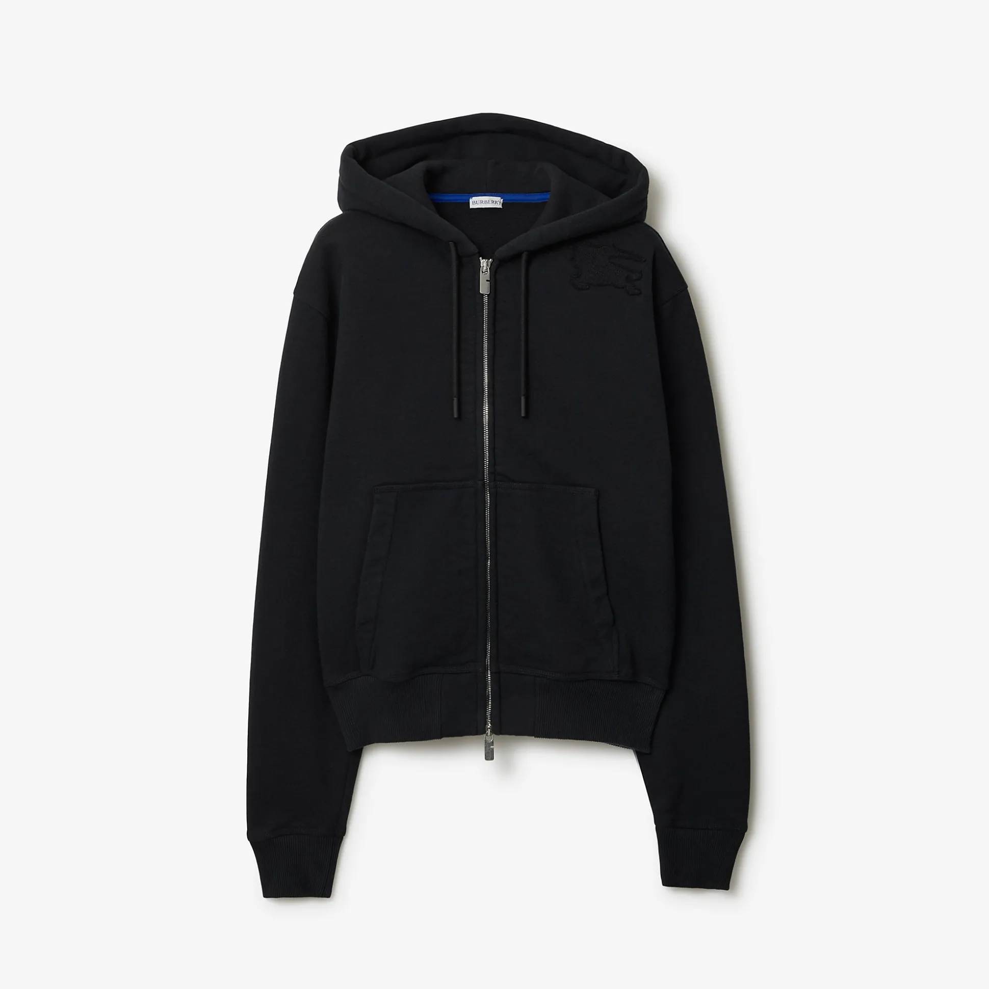 Cheap Burberry Cotton Zip Hoodie Black