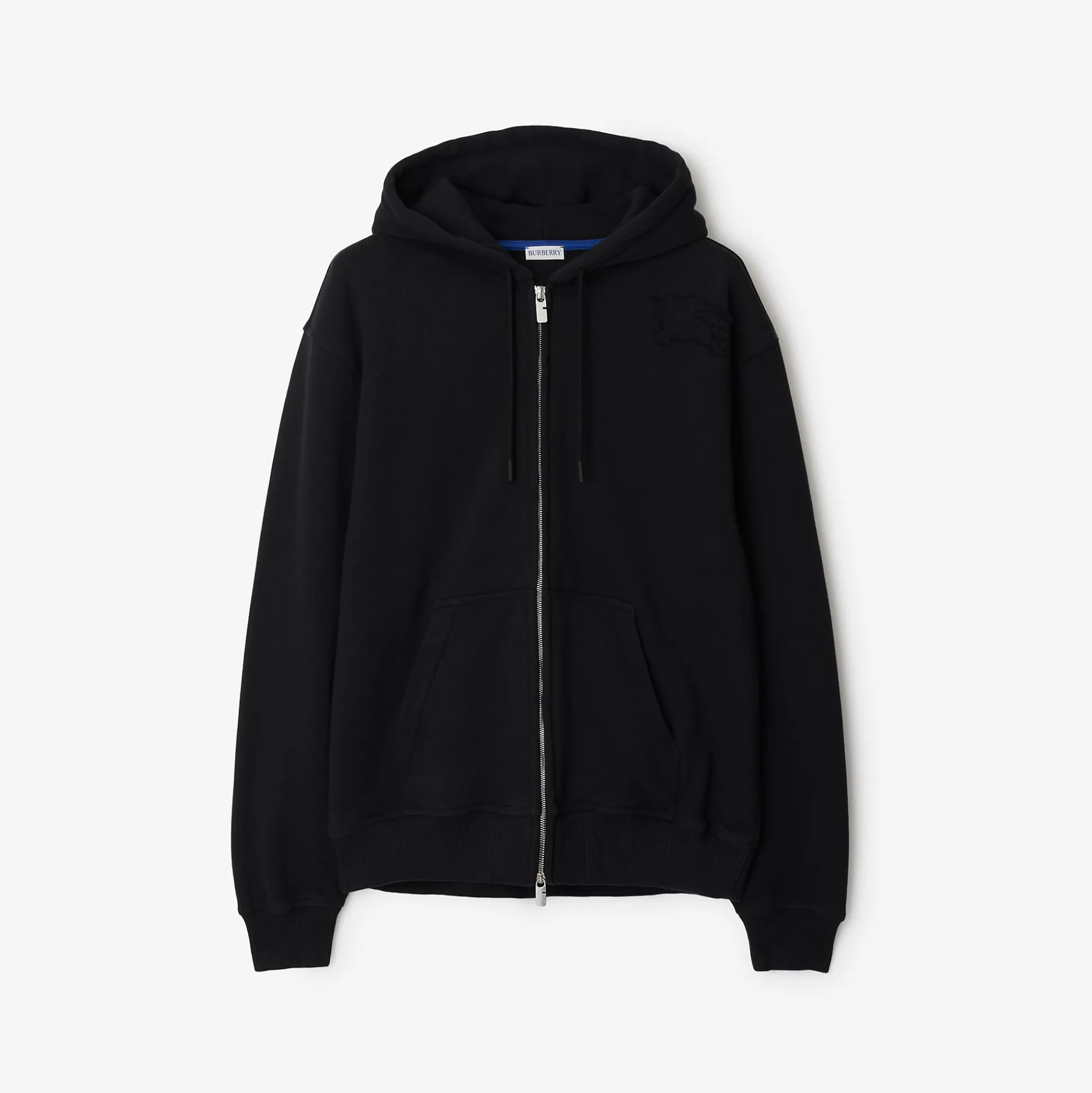 Outlet Burberry Cotton Zip Hoodie Black