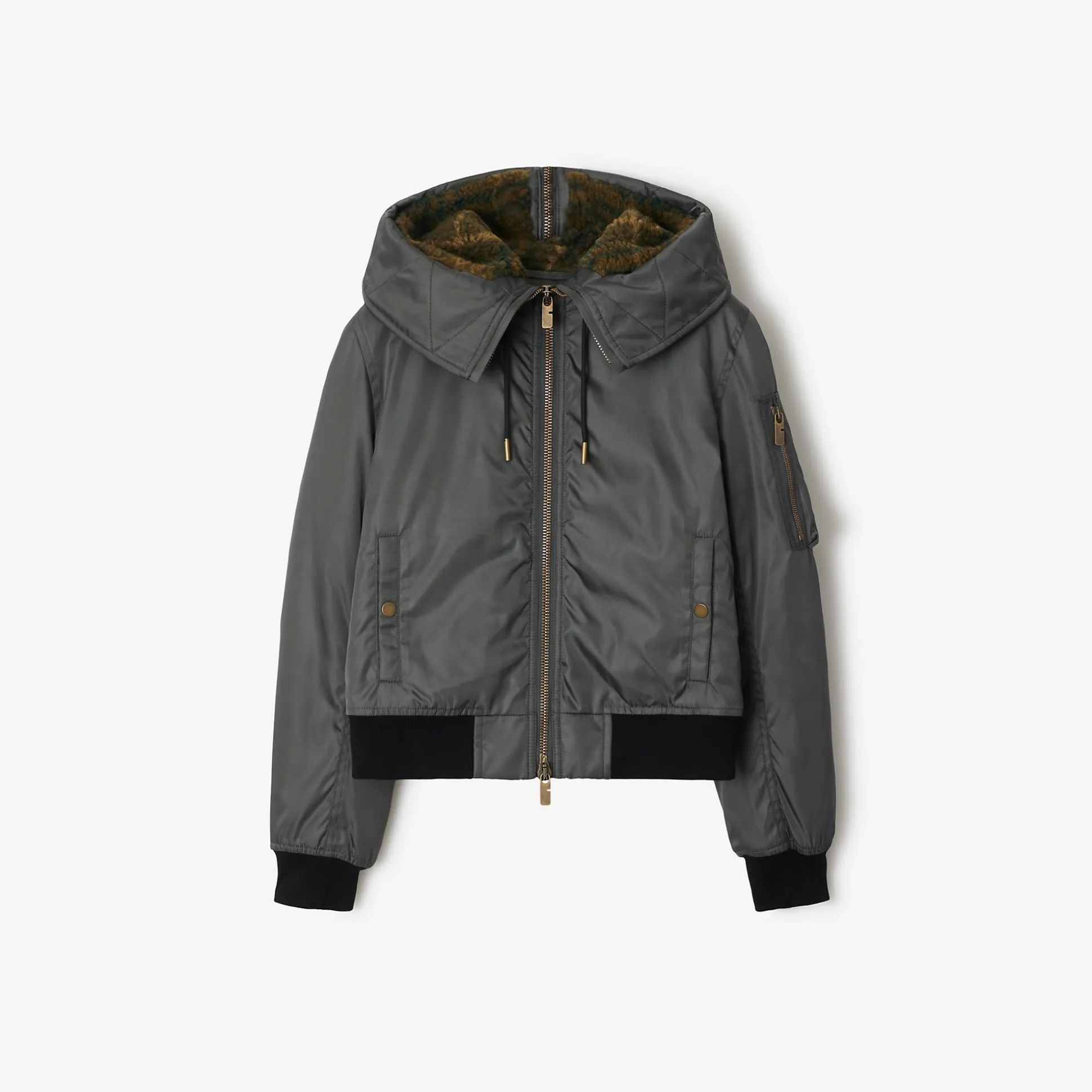 Cheap Burberry Cropped Nylon Parka Cobble