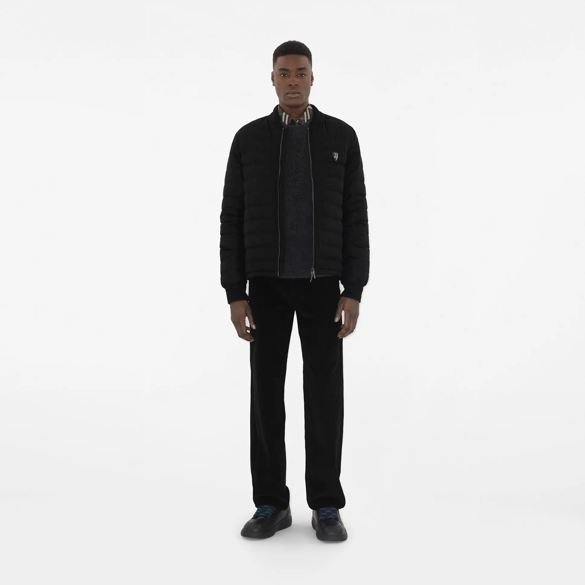 Shop Burberry Dalham Puffer Jacket Black