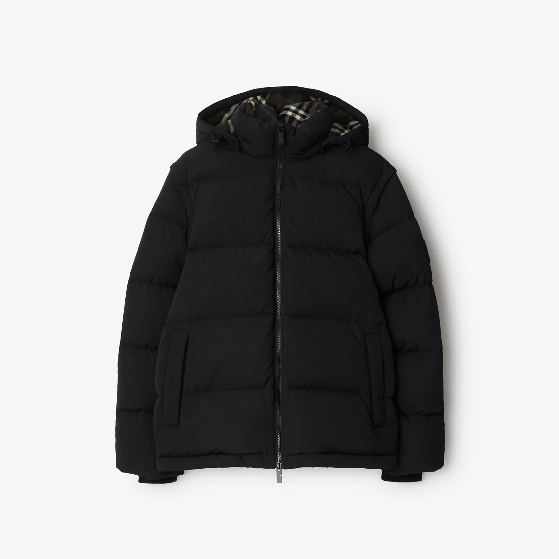 Cheap Burberry Detachable Sleeve Nylon Bideford Puffer Jacket Black/snug