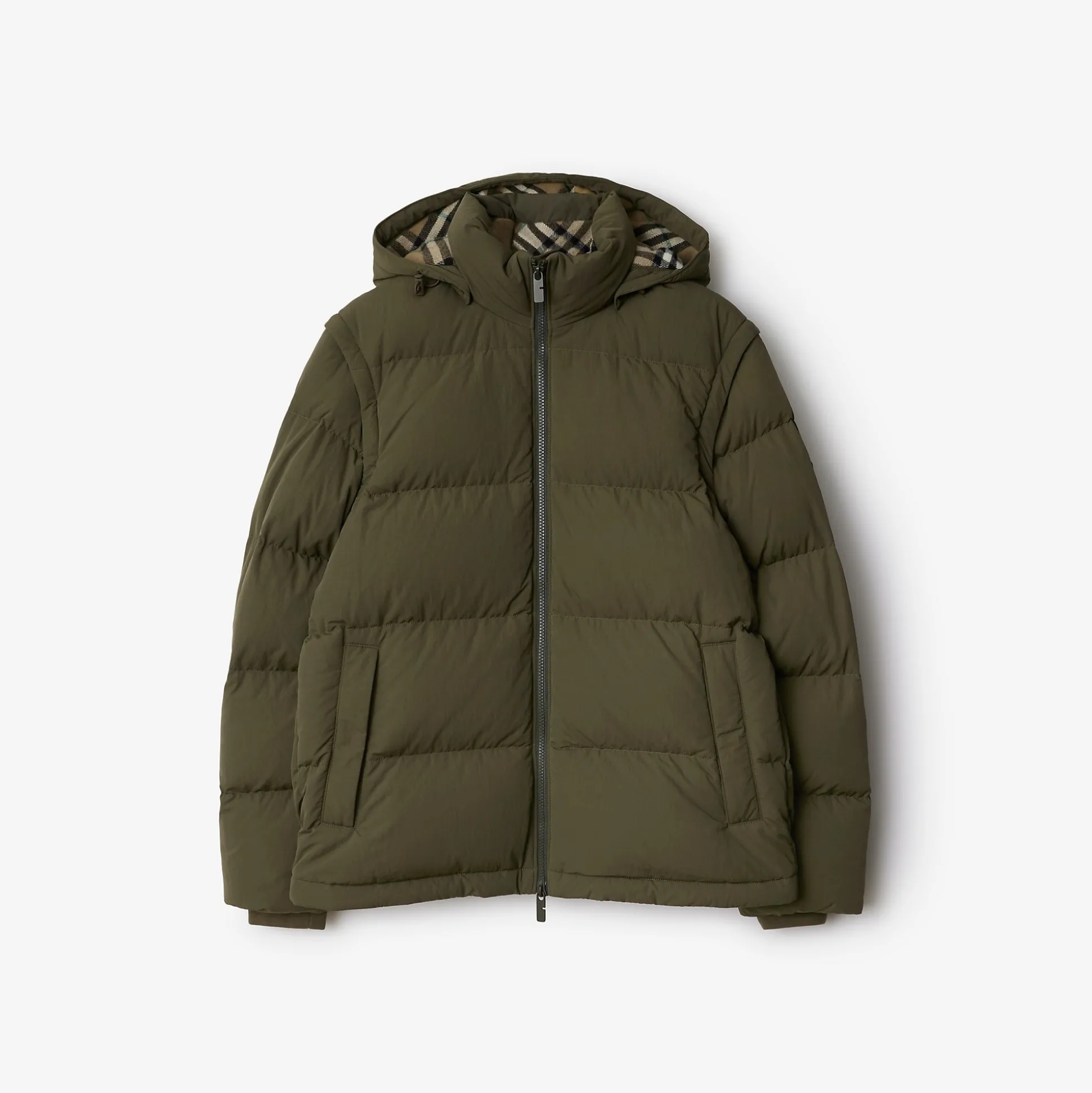 Cheap Burberry Detachable Sleeve Nylon Bideford Puffer Jacket Loch/linden