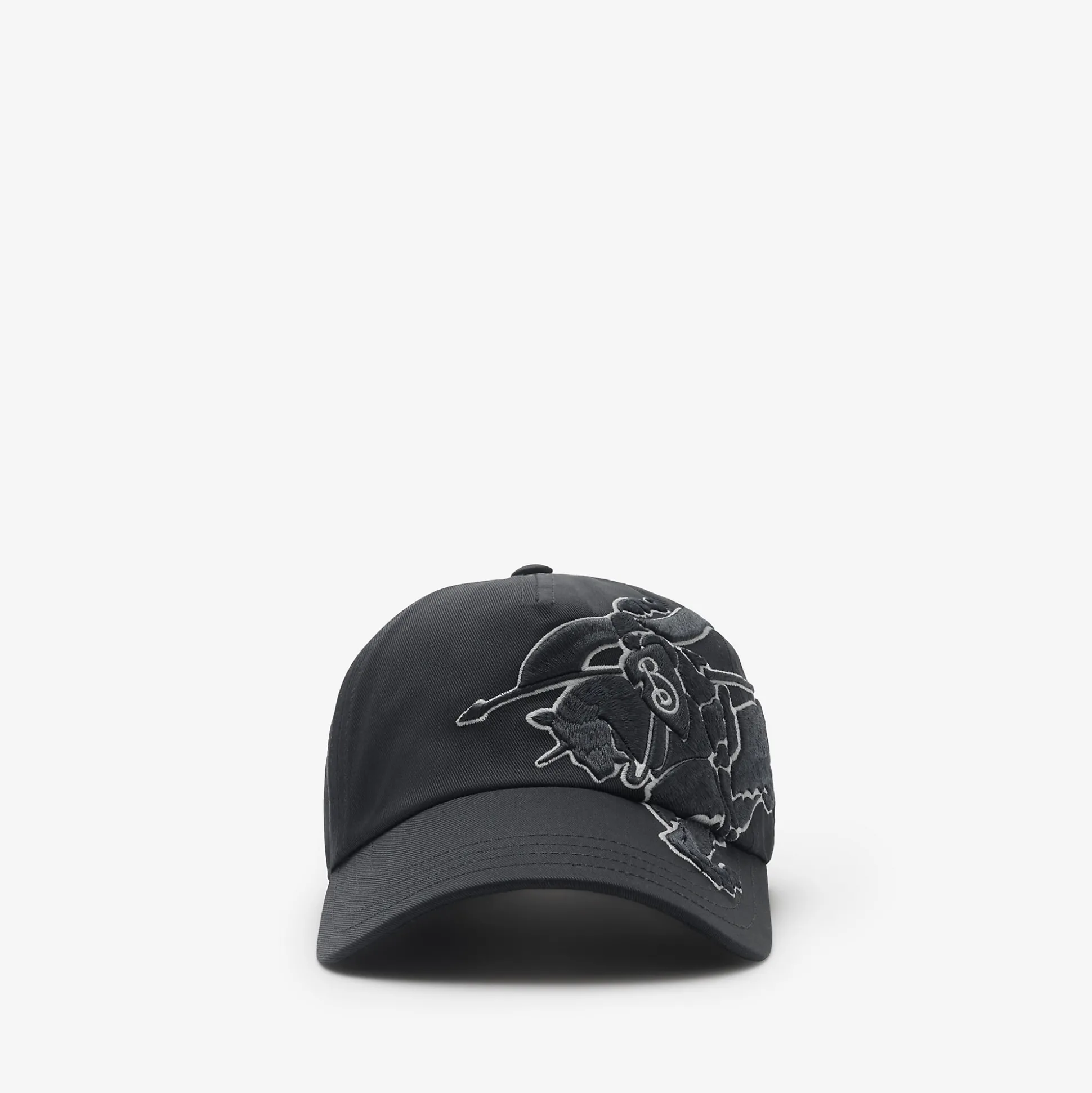 Discount Burberry EKD Cotton Baseball Cap Charcoal