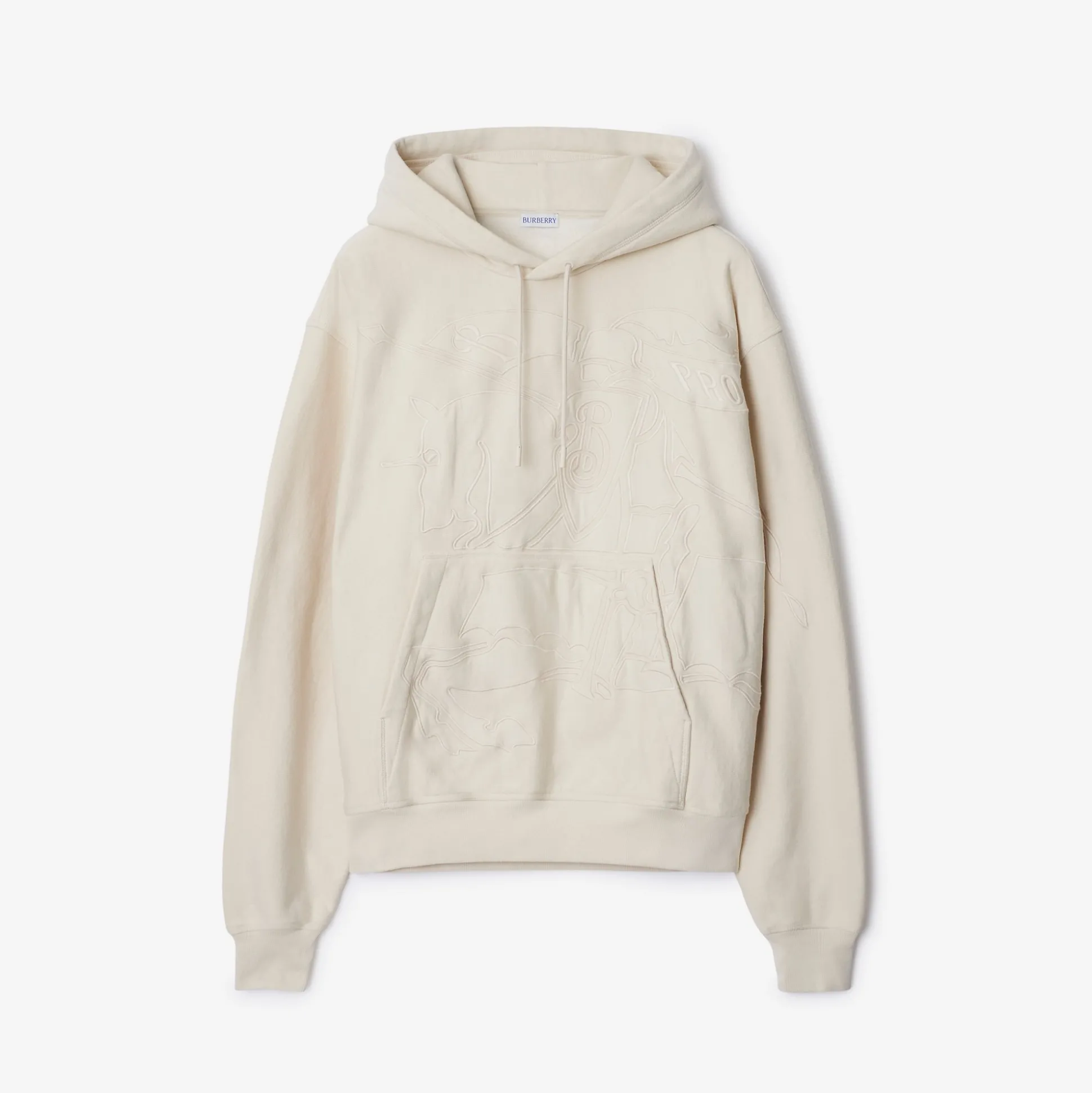 Hot Burberry EKD Cotton Blend Hoodie Tundra