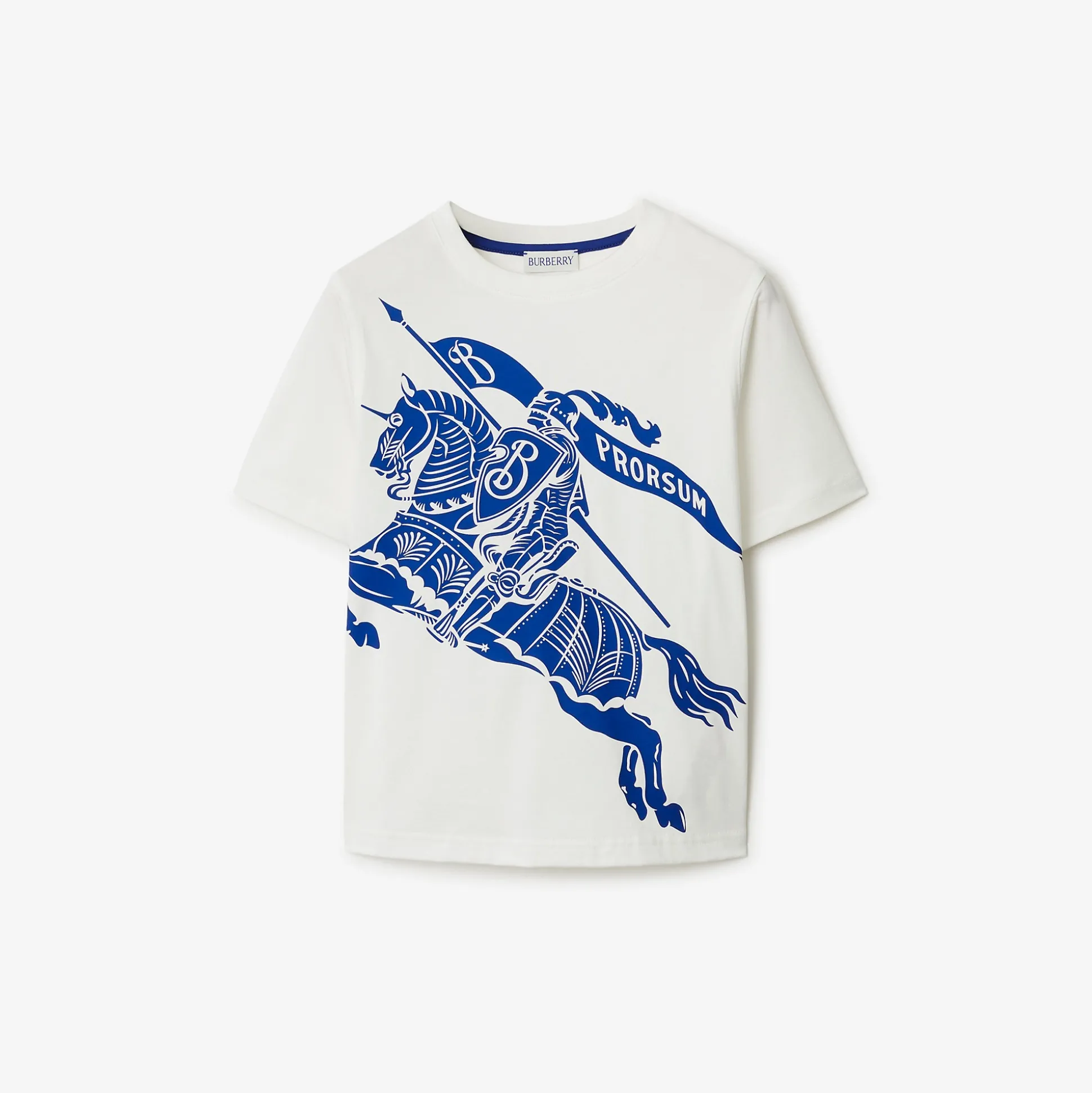 Shop Burberry EKD Cotton T-shirt Salt