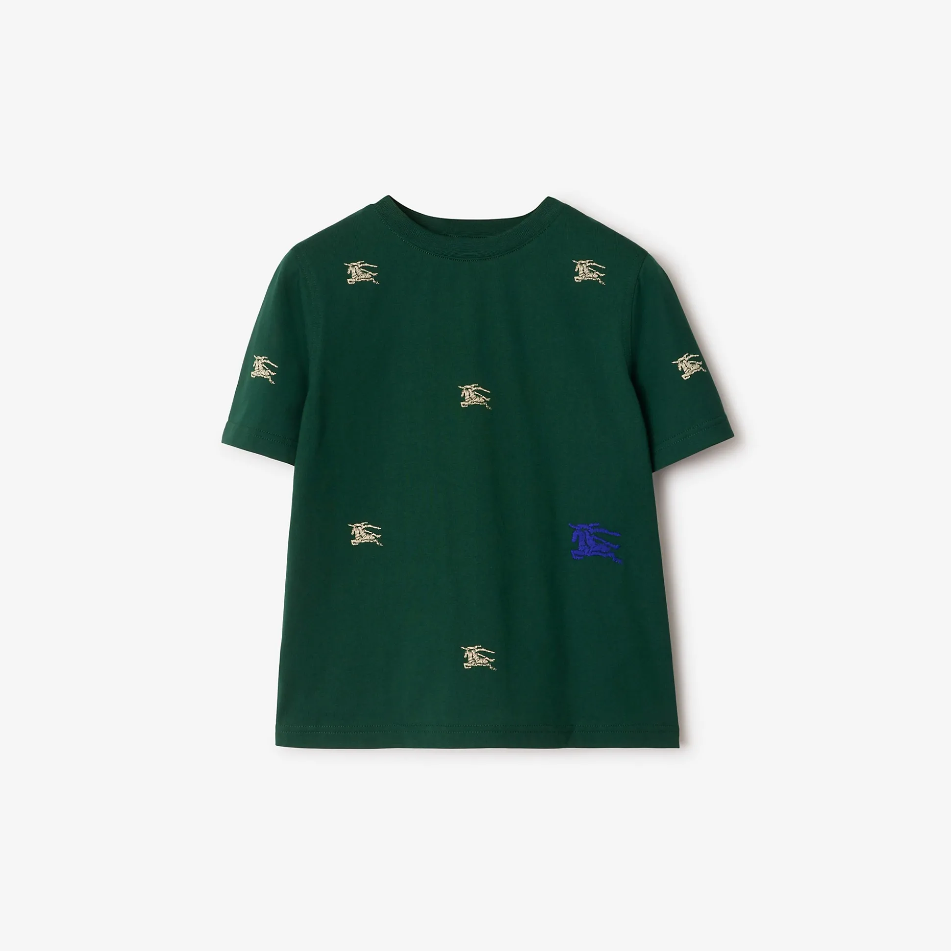 Shop Burberry EKD Cotton T-shirt Darkmoss