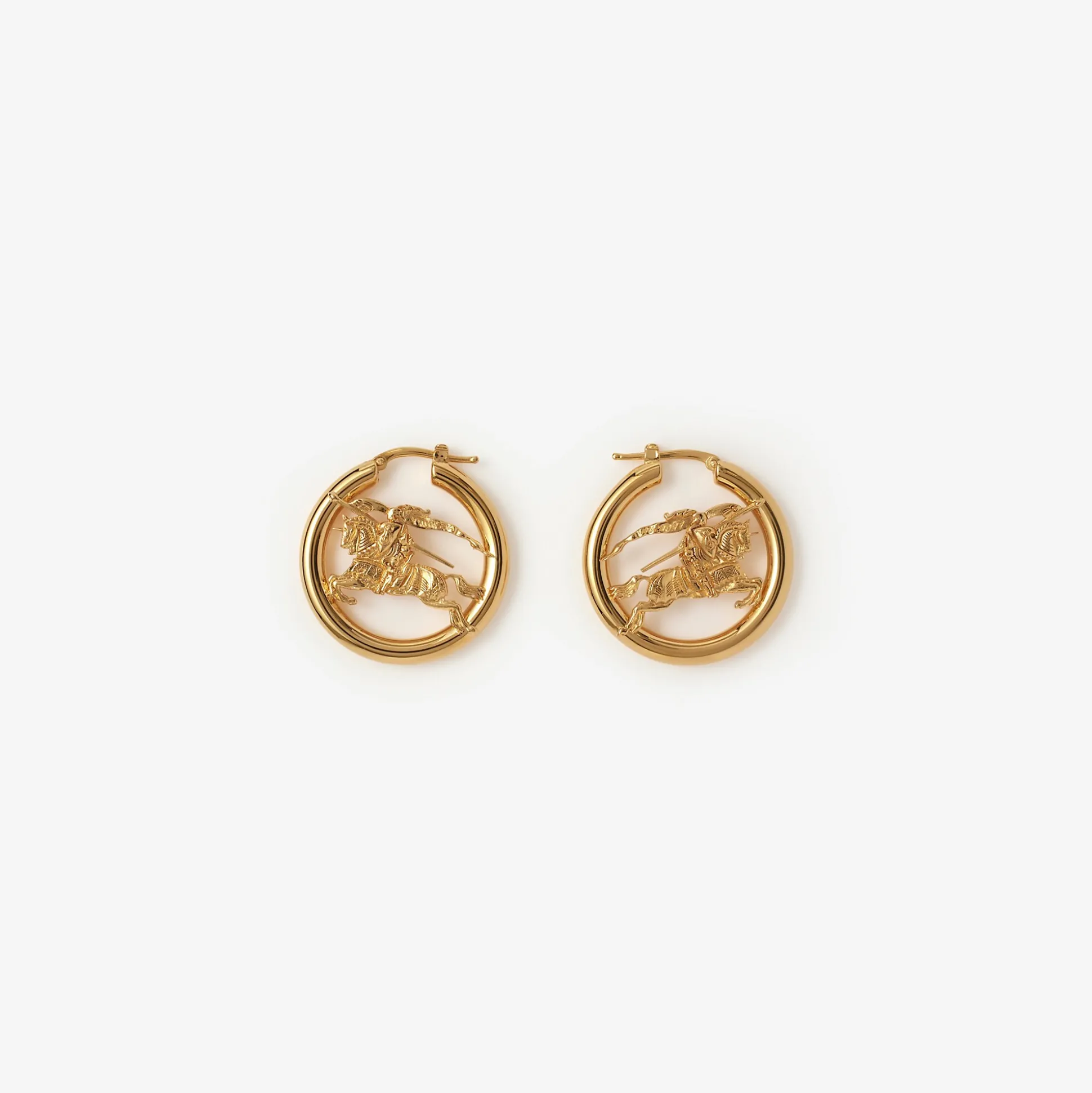 Sale Burberry EKD Hoop Earrings Gold