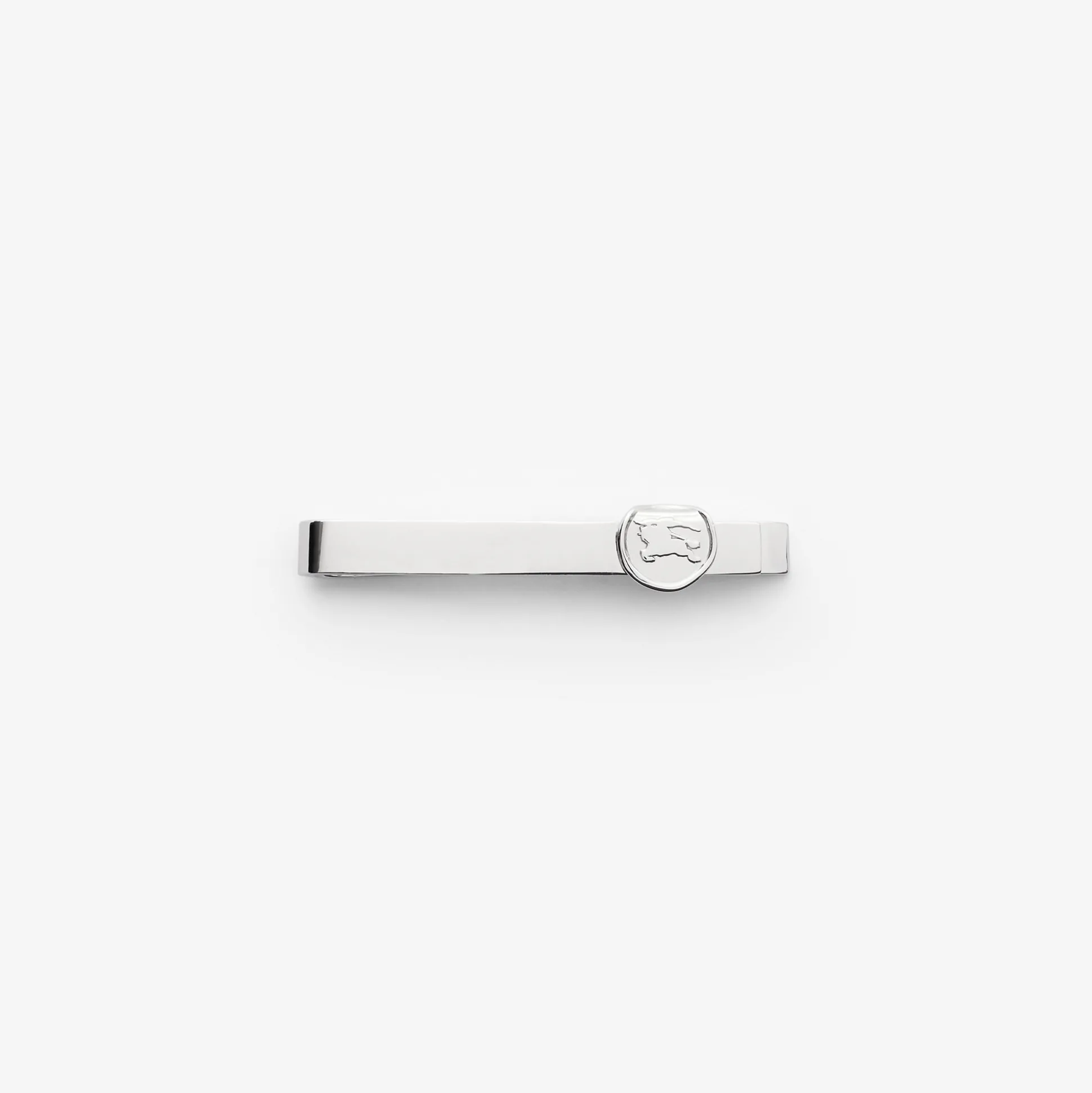 Shop Burberry EKD Stamp Tie Bar Silver