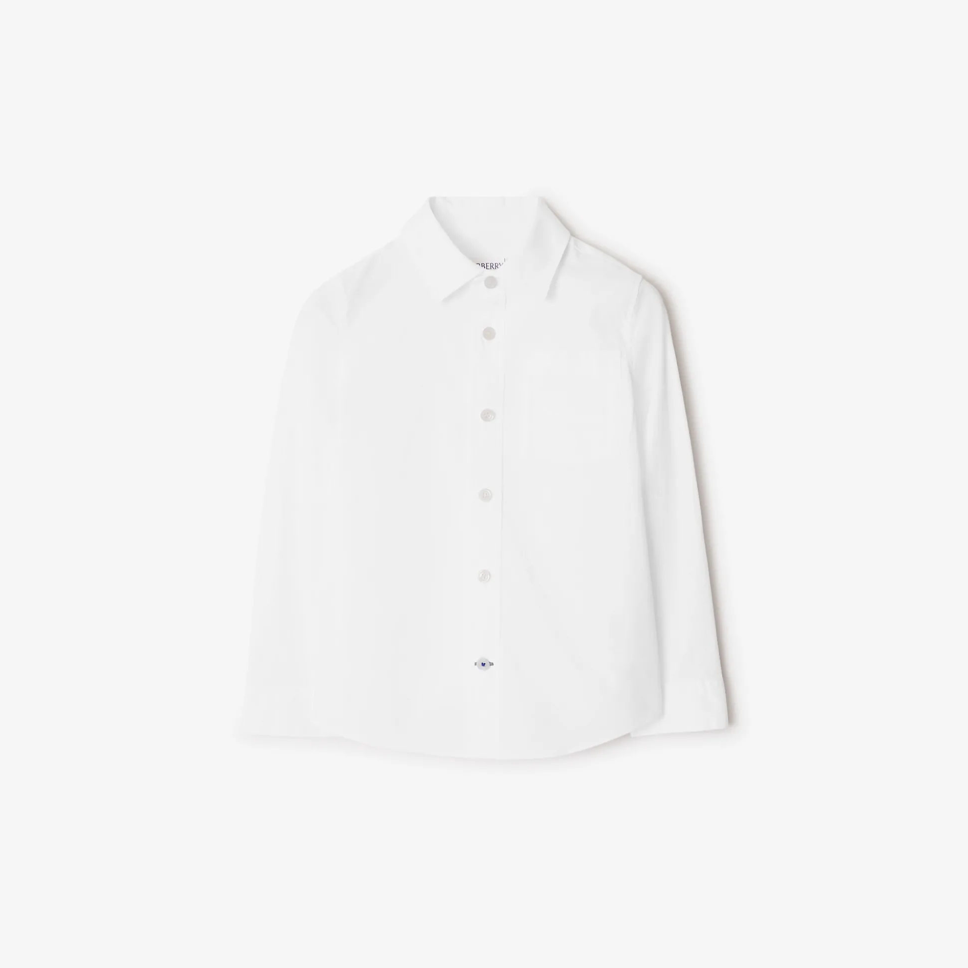 Best Sale Burberry EKD Stretch Cotton Shirt White