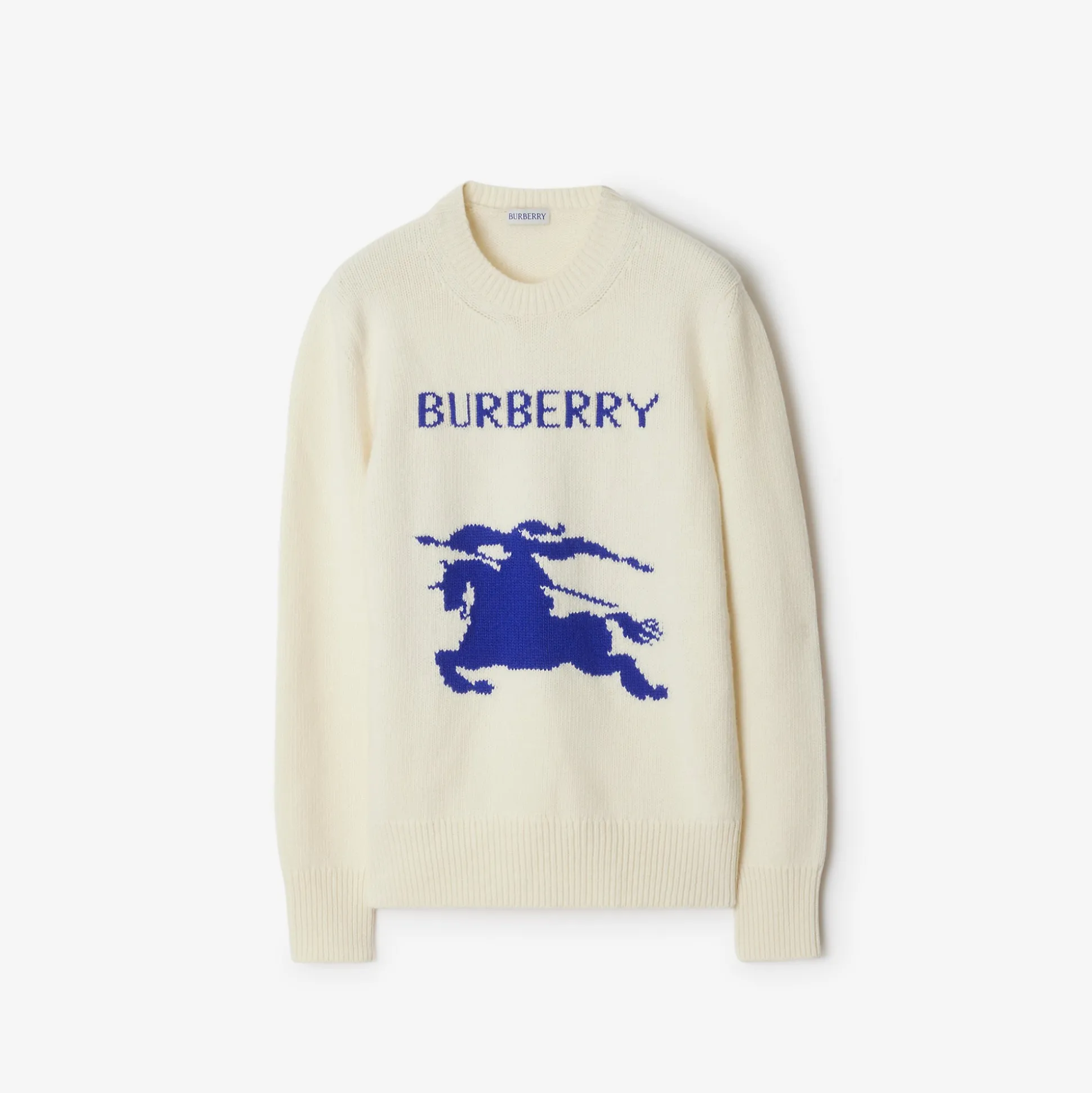 Cheap Burberry EKD Wool Cashmere Sweater Offwhite