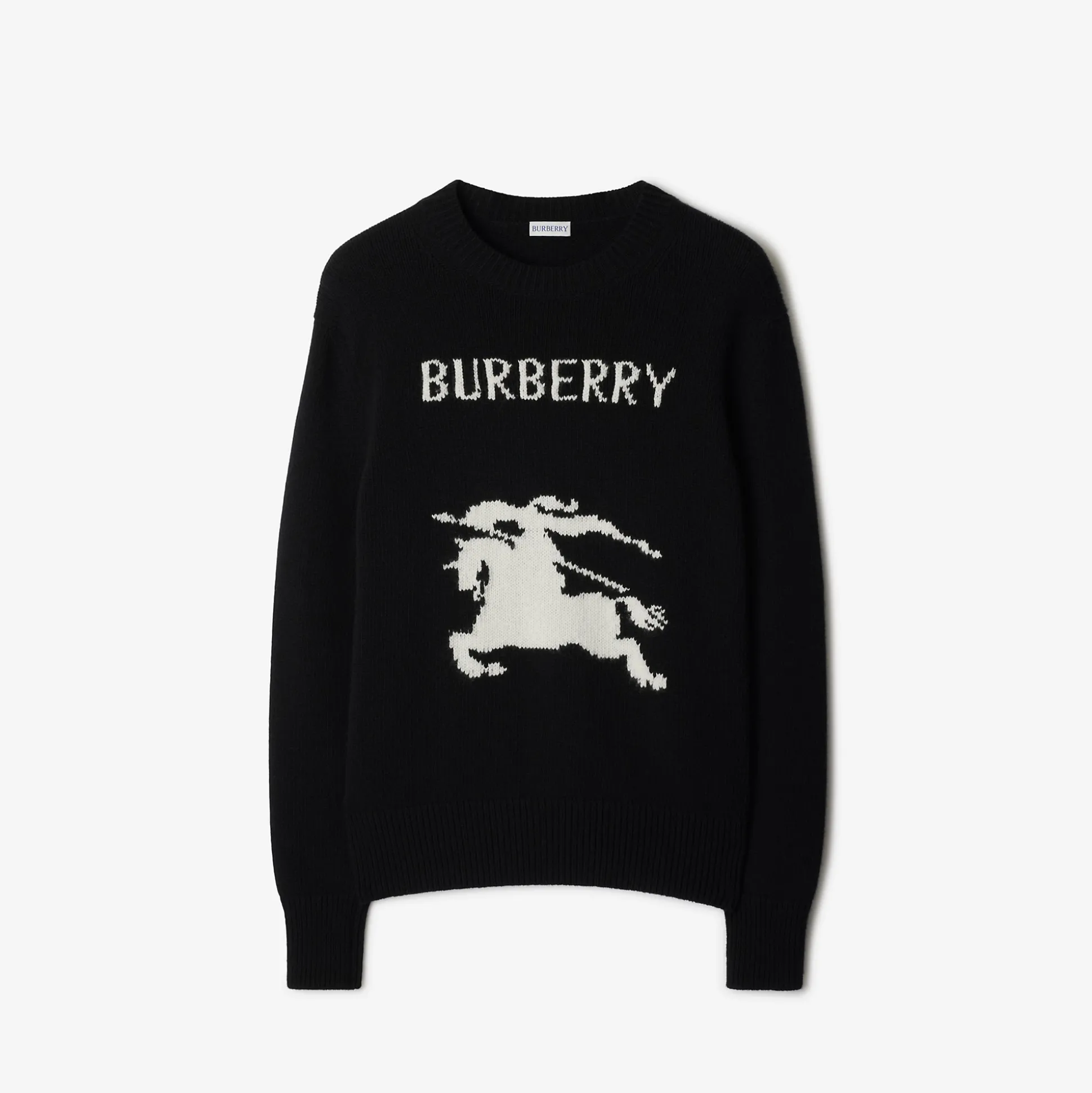 Sale Burberry EKD Wool Cashmere Sweater Black