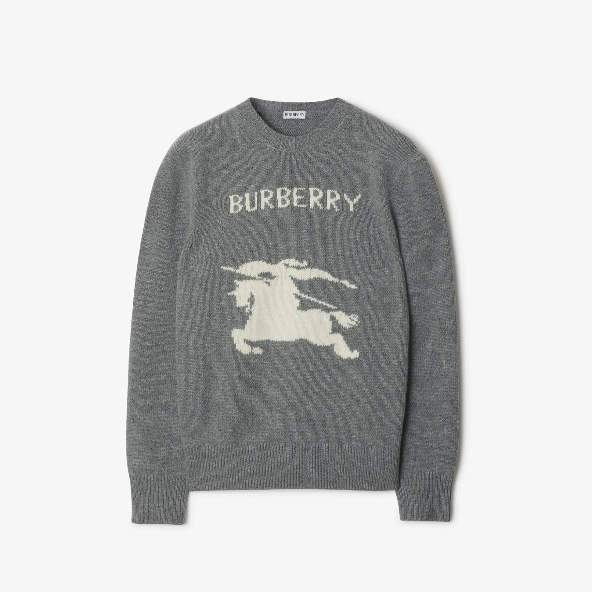 Store Burberry EKD Wool Cashmere Sweater Grey