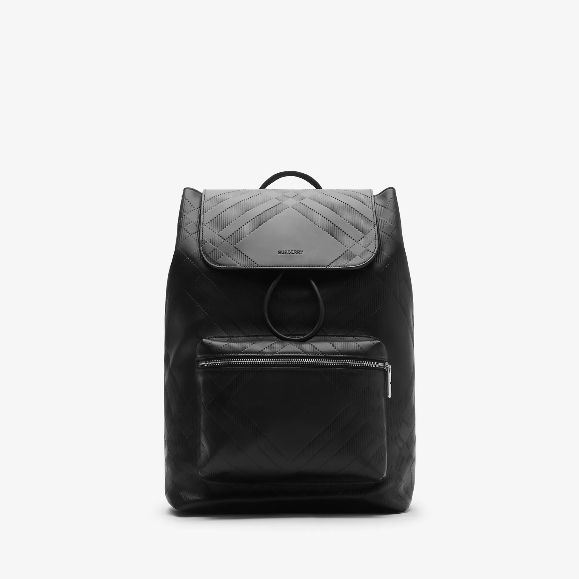 Flash Sale Burberry Embossed Check Backpack Black