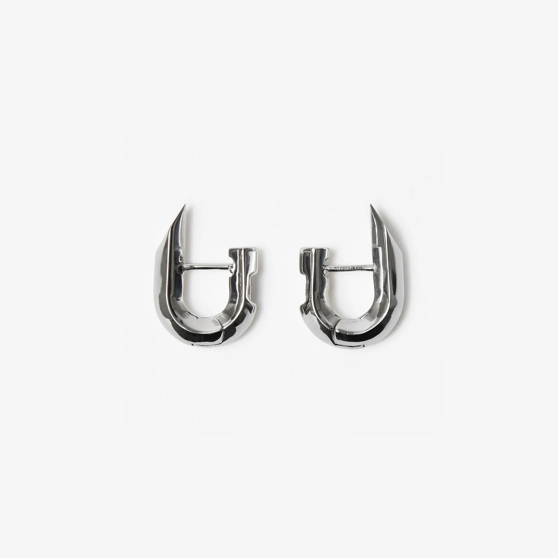 Fashion Burberry Hollow Spike Earrings Silver