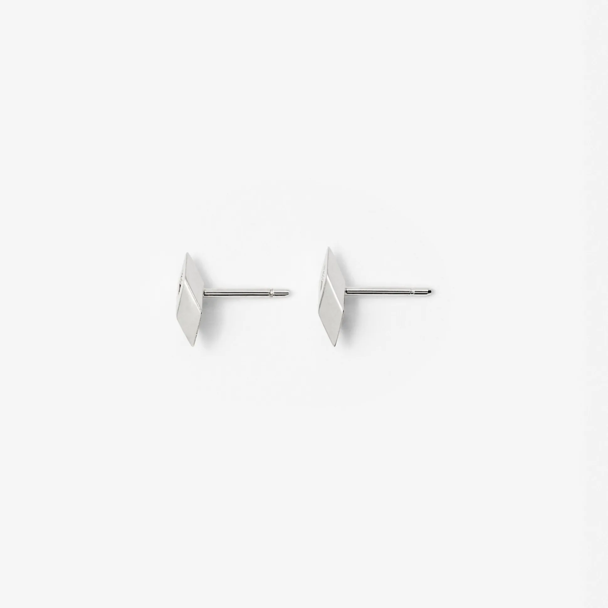 Fashion Burberry Hollow Stud Earrings Silver