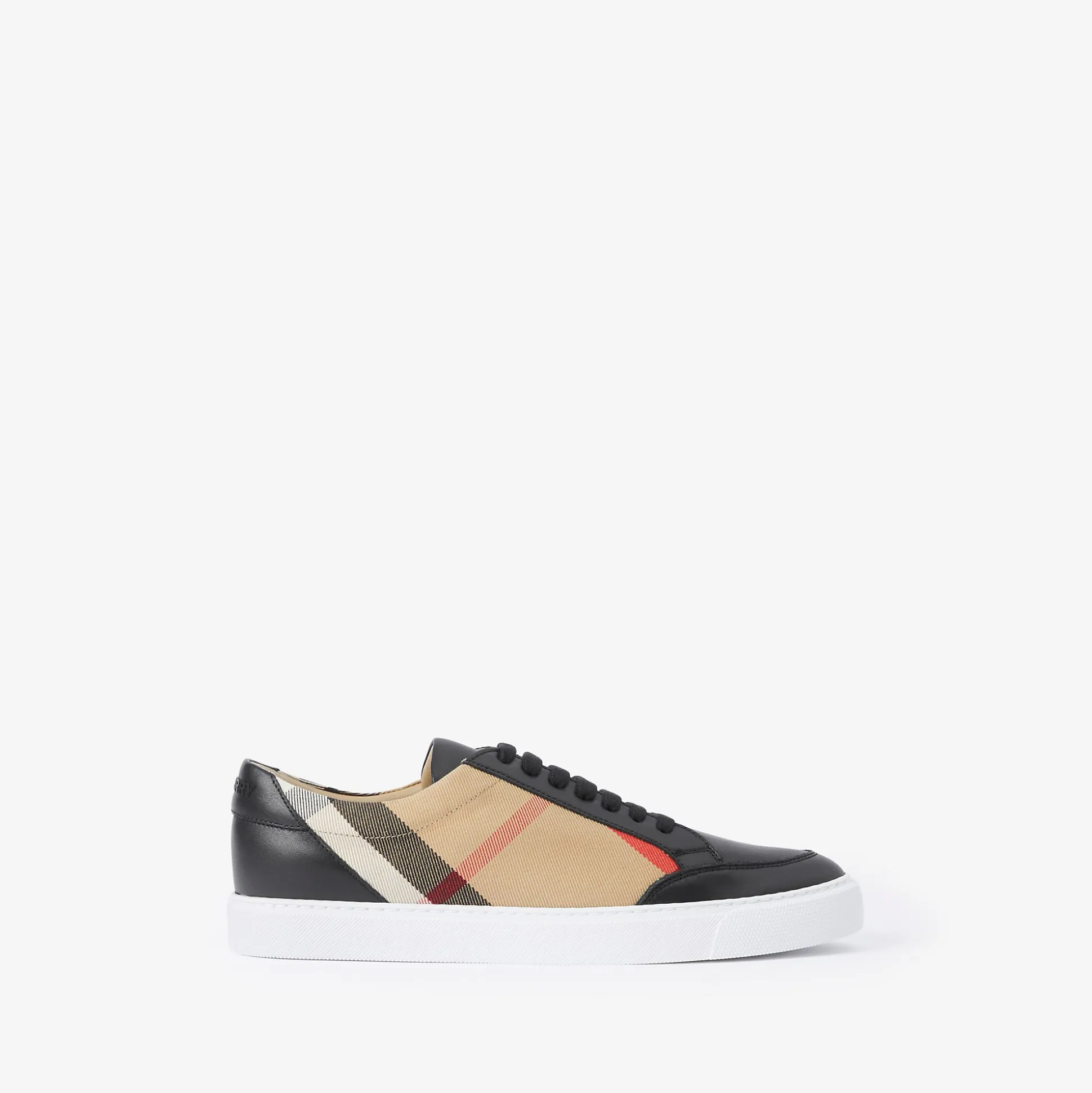 Flash Sale Burberry House Check and Leather Sneakers Black