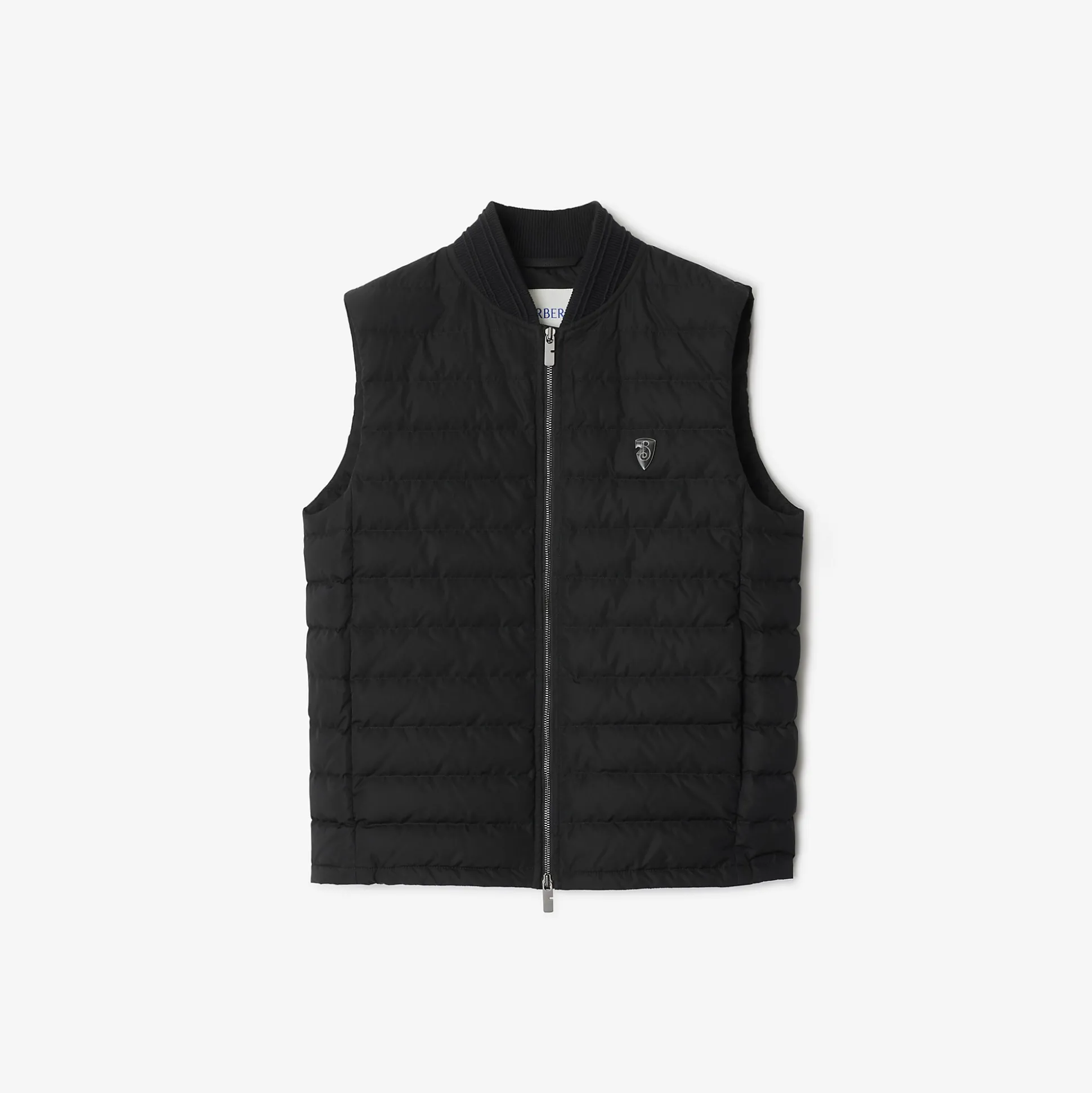 Shop Burberry Langham Puffer Gilet Black