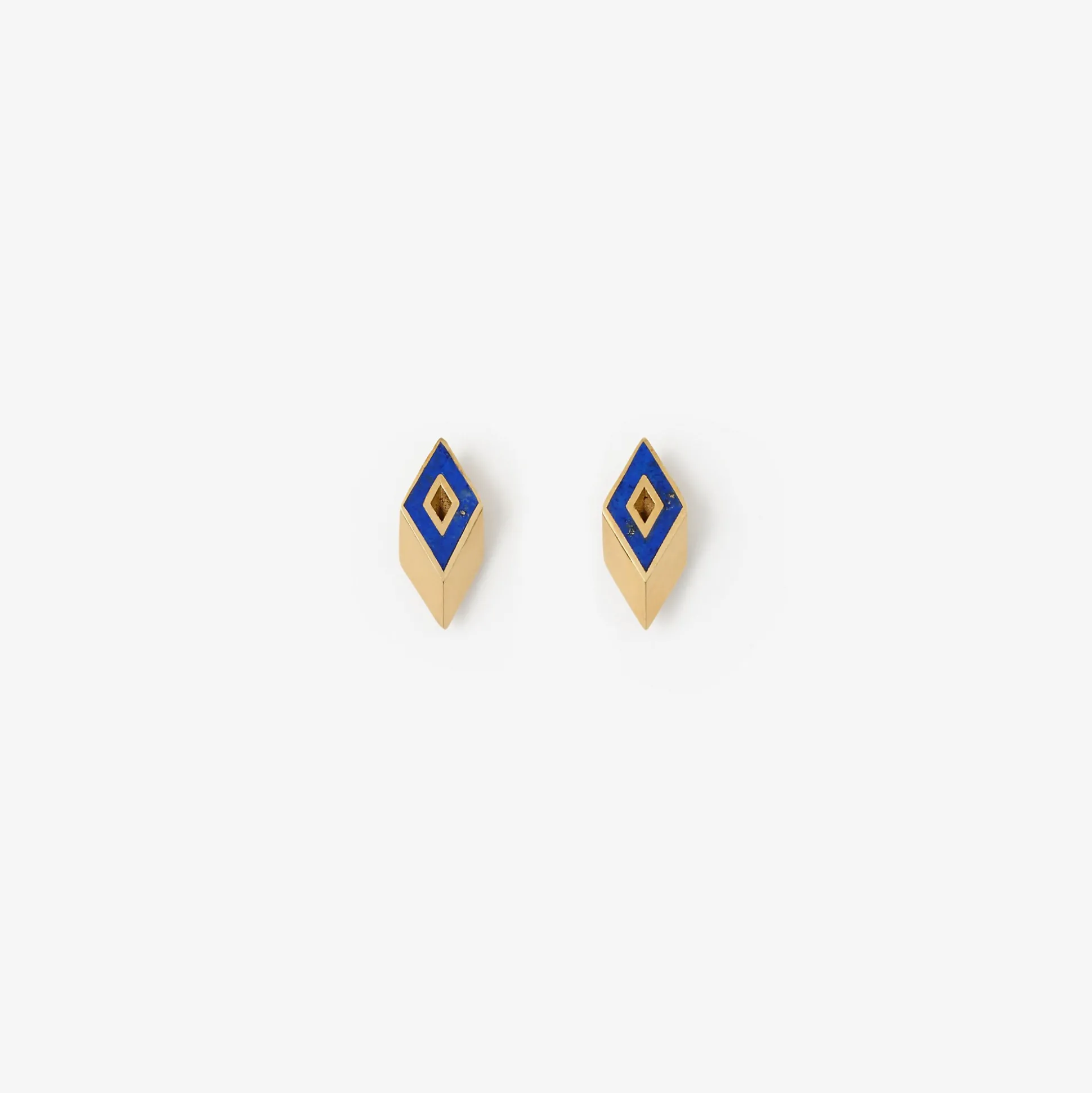 Shop Burberry Lapis Hollow Stud Earrings Gold/blue