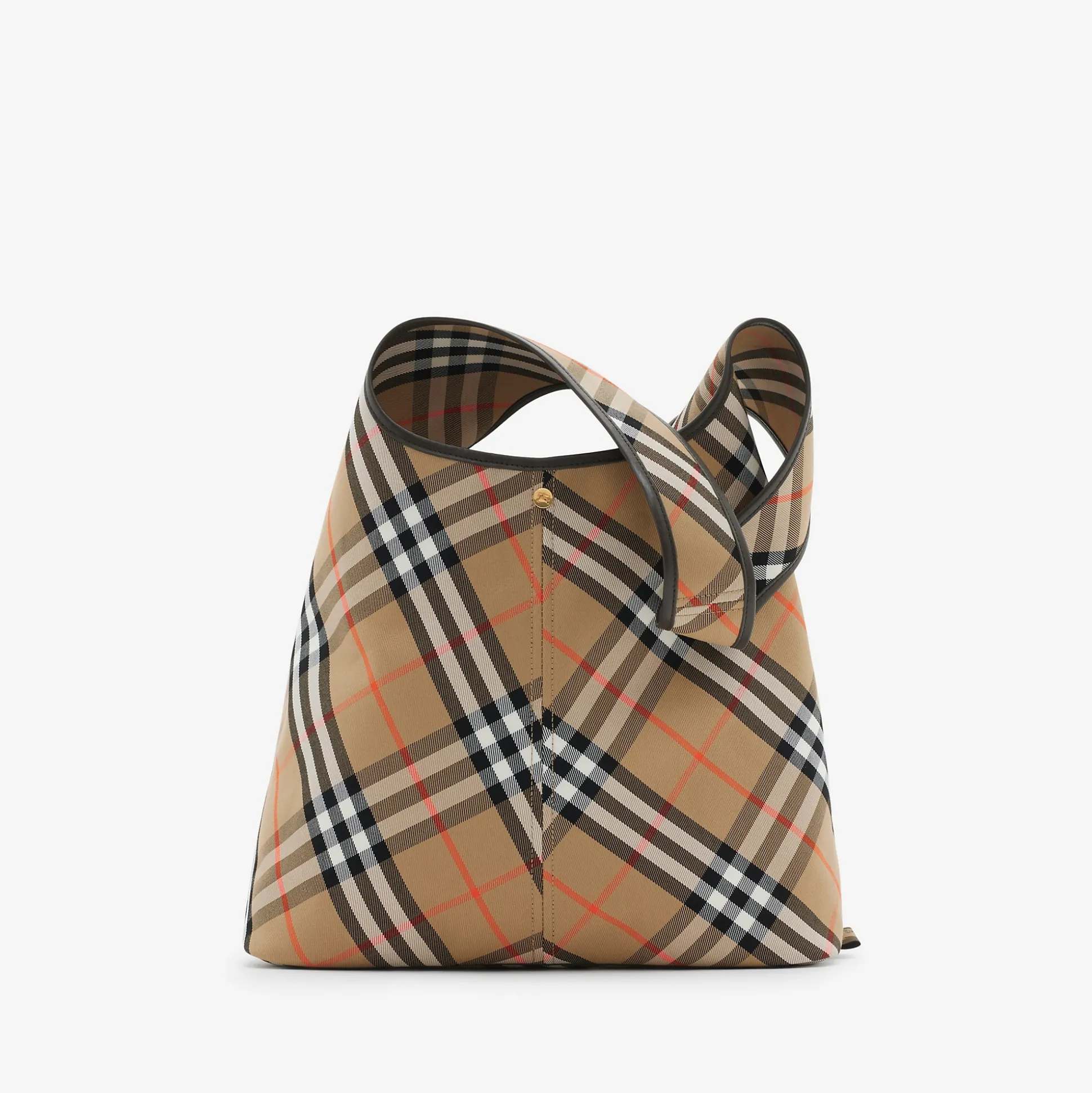 Best Sale Burberry Large Check Shoulder Bag Sand