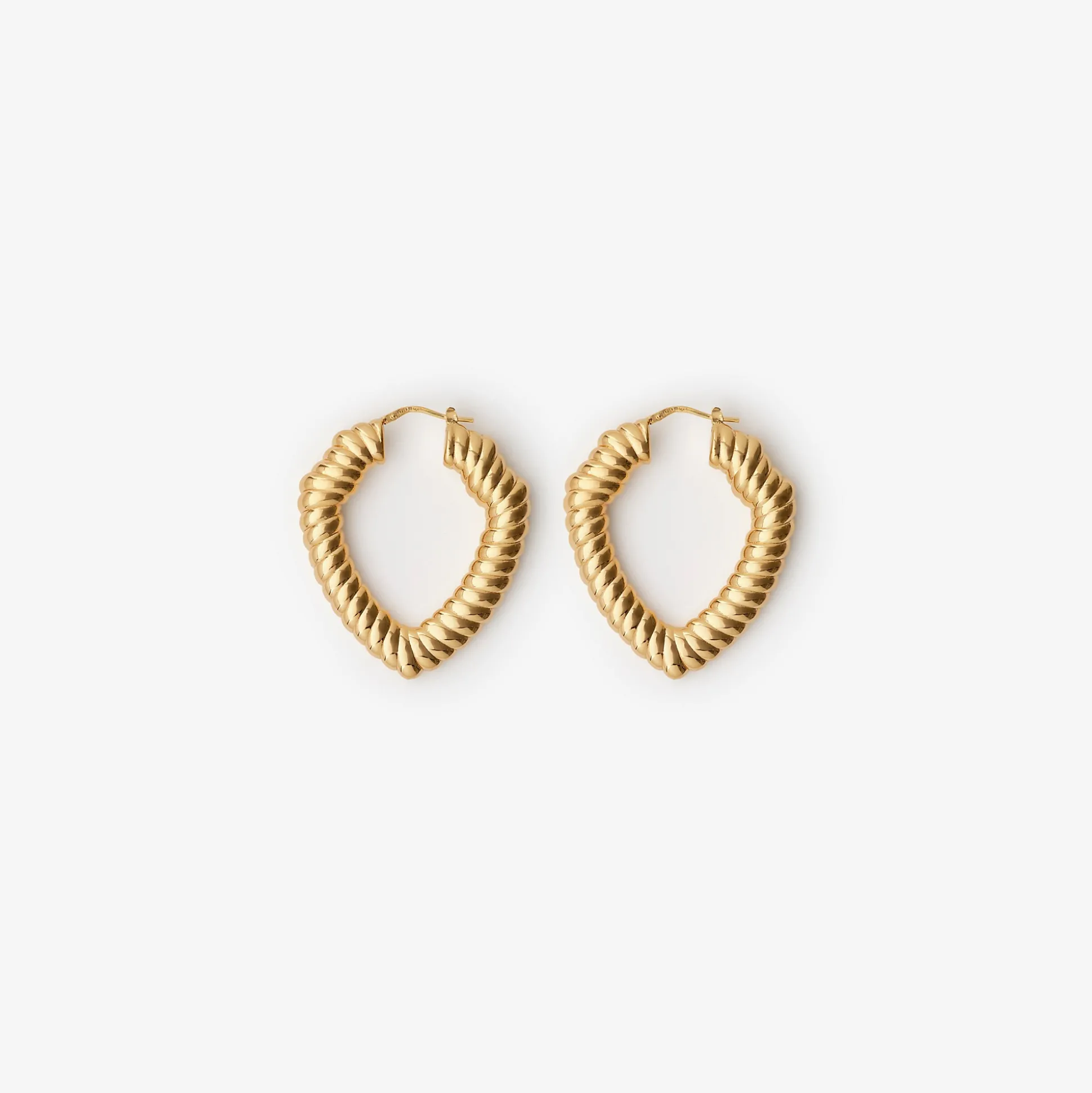 Clearance Burberry Large Shield Twisted Hoop Earrings​ Gold