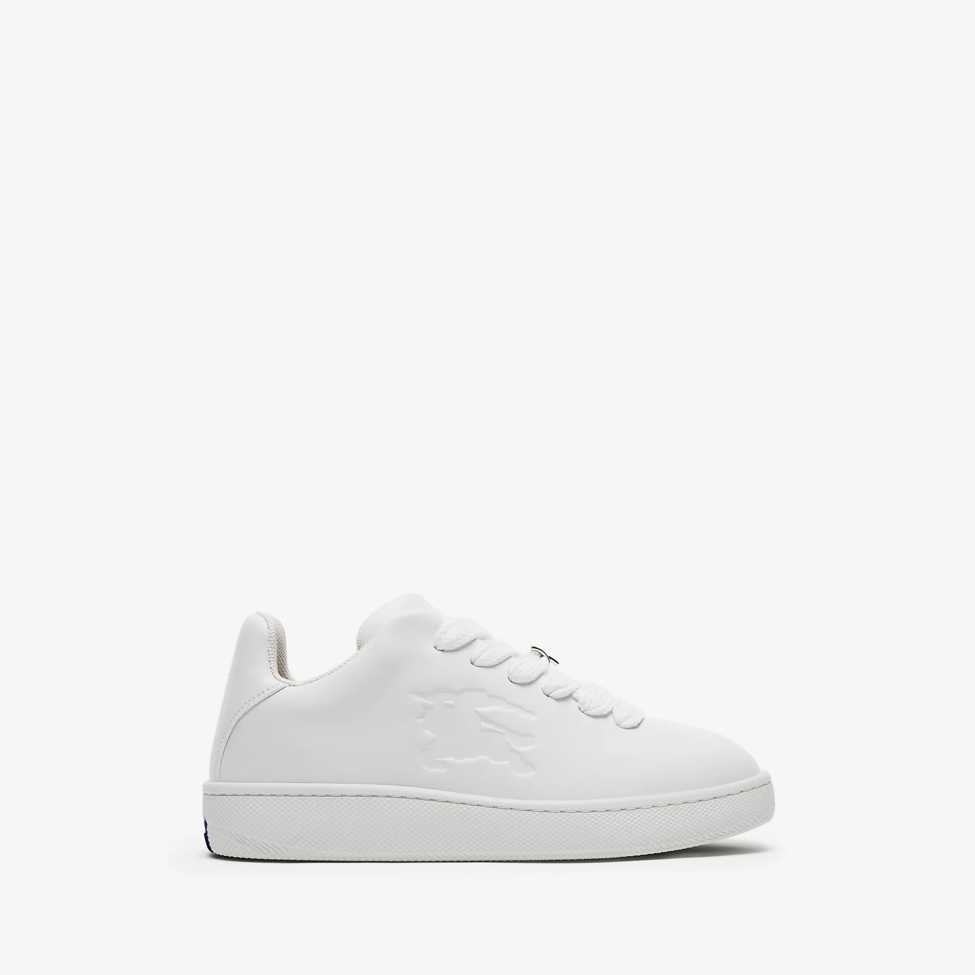 Fashion Burberry Leather Box Sneakers White