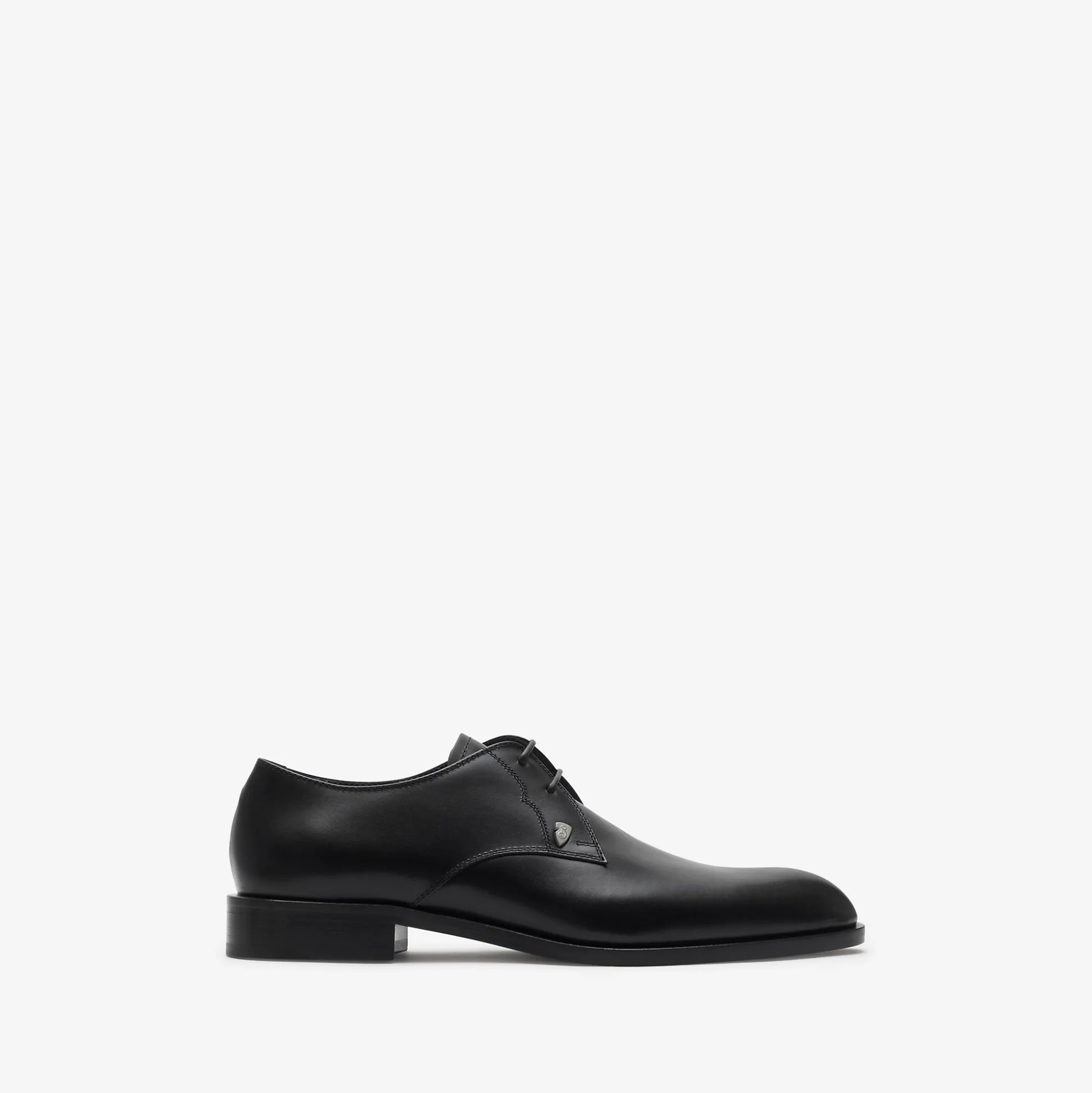 Outlet Burberry Leather Carlyle Derby Shoes Black