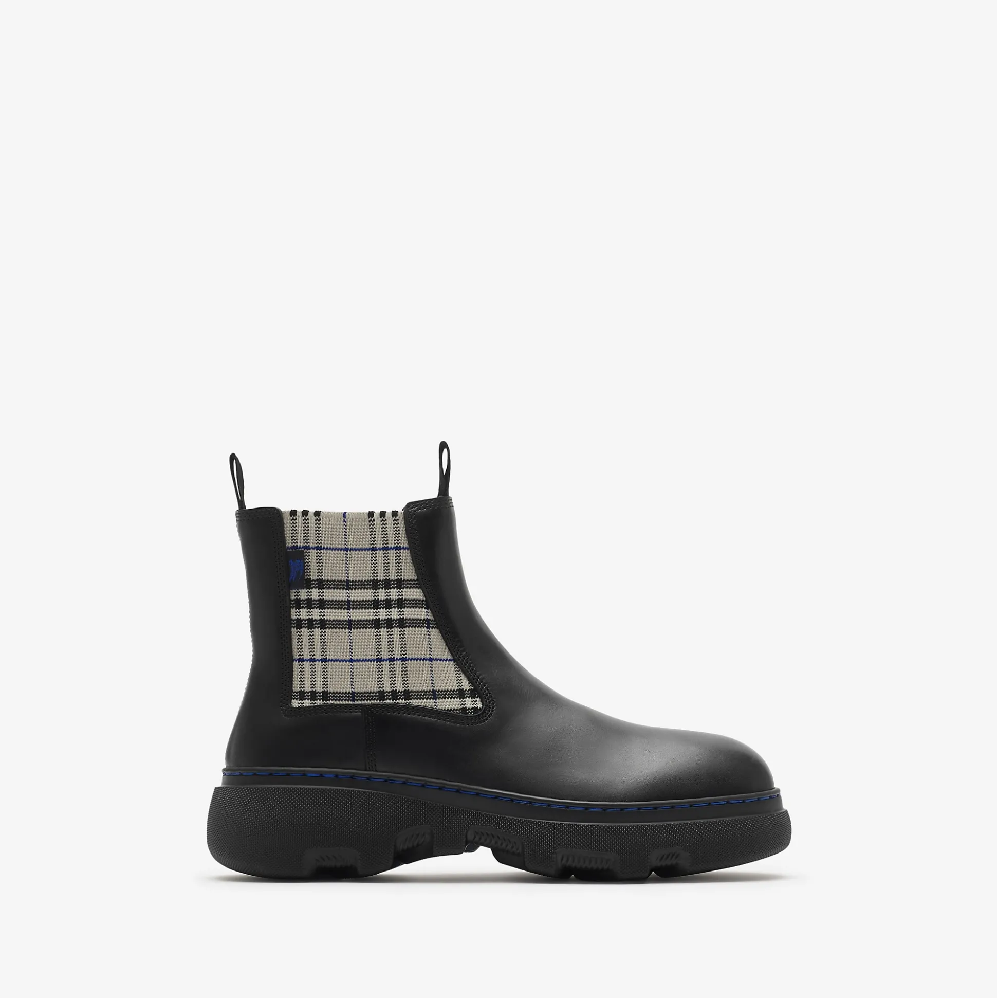 Flash Sale Burberry Leather Creeper Low Chelsea Boots Black/lichen