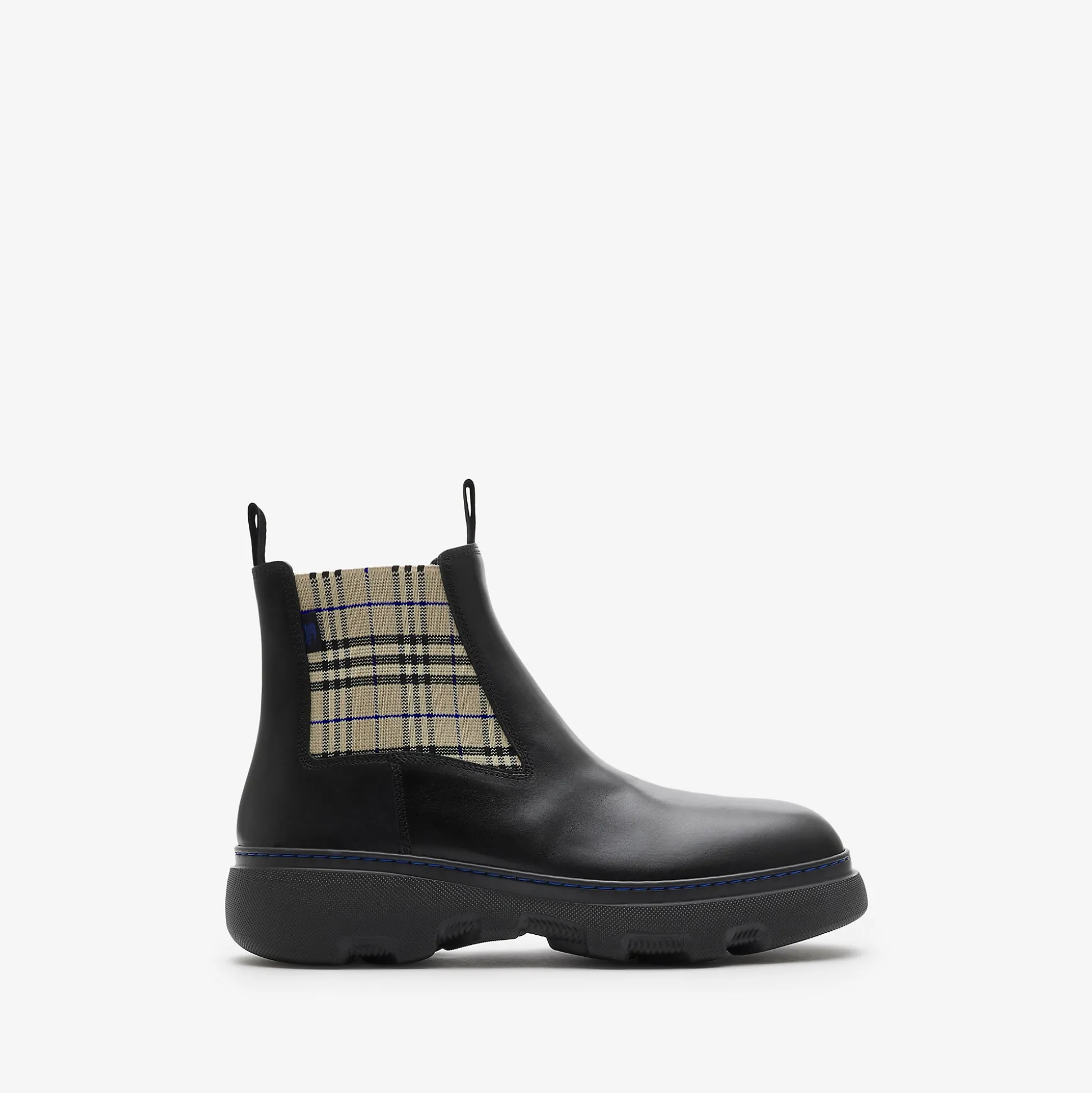 Cheap Burberry Leather Creeper Low Chelsea Boots Black/lichen