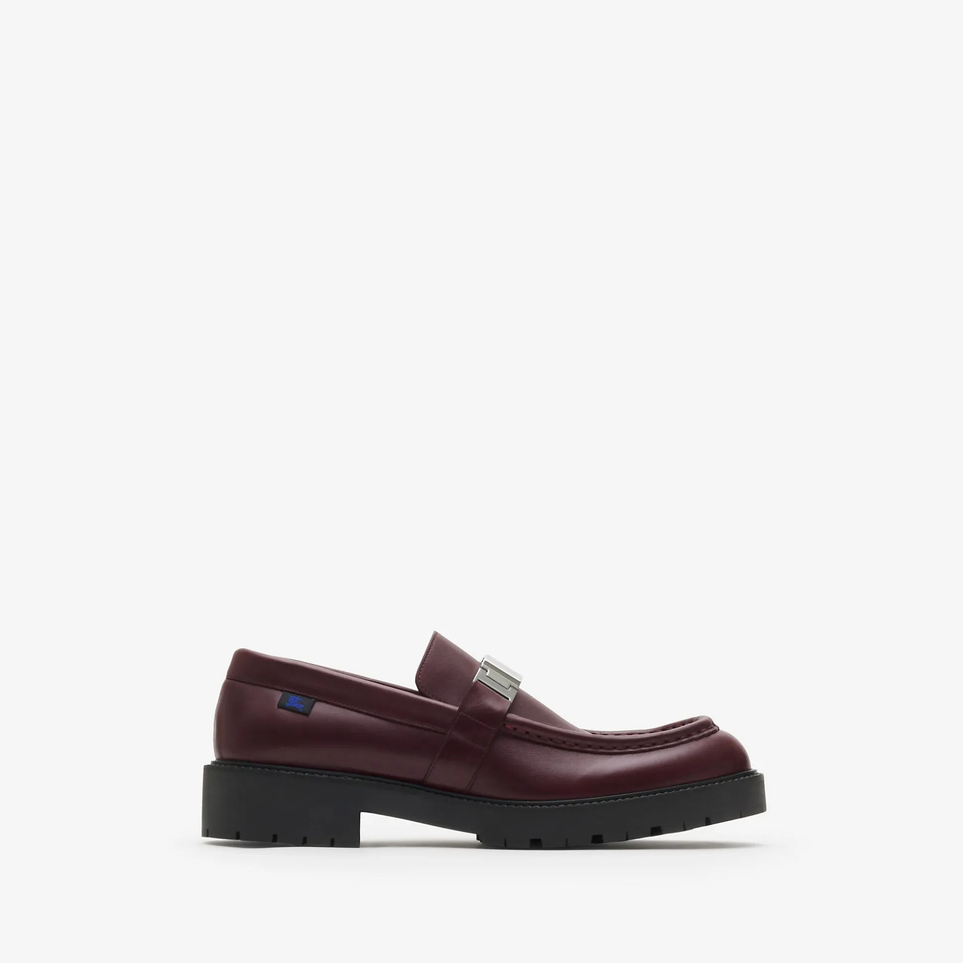 Best Sale Burberry Leather Raft Loafers Beet