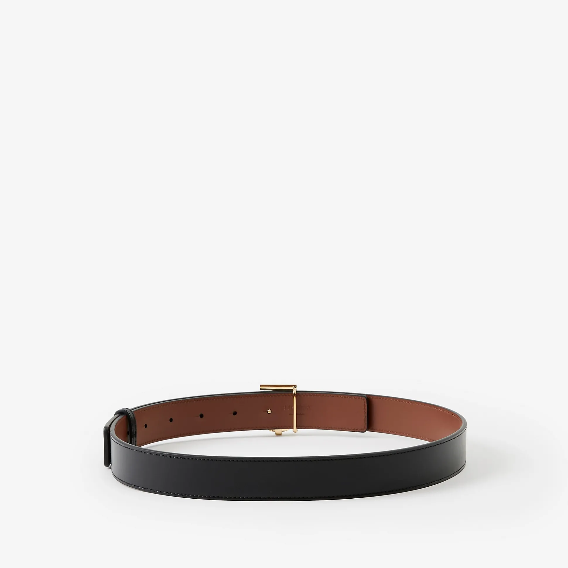 Cheap Burberry Leather Reversible TB Belt Black/tan/gold