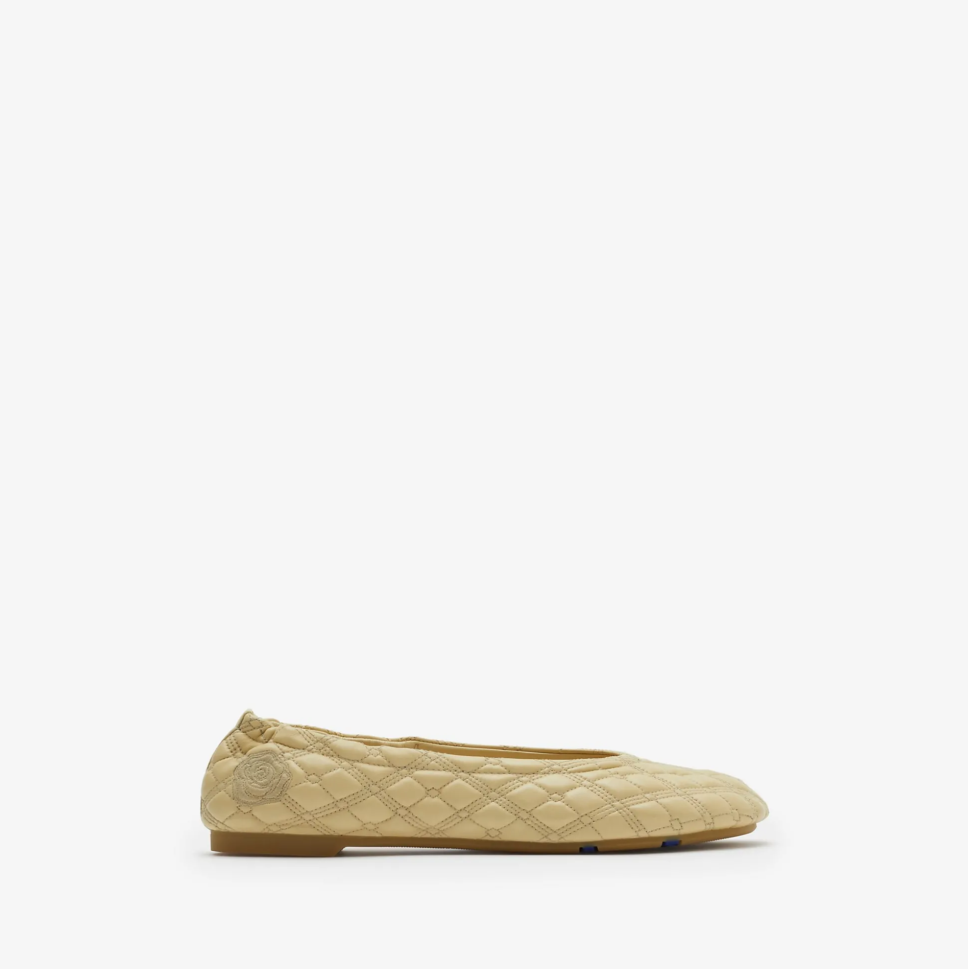 Shop Burberry Leather Sadler Ballerinas Clay