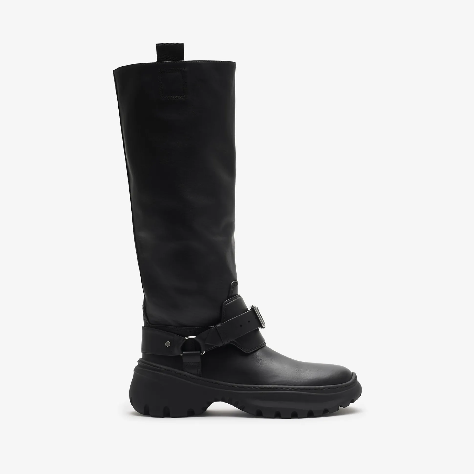 Cheap Burberry Leather Stomp High Boots​ Black