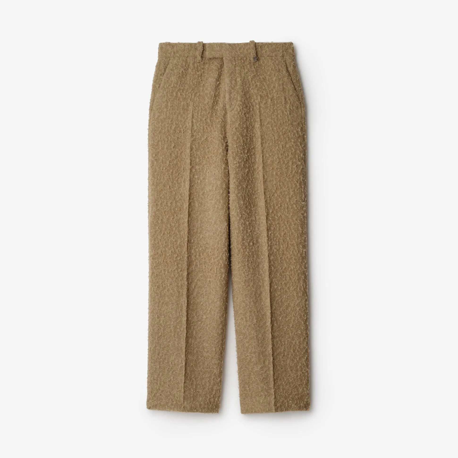 Hot Burberry Linen Wool Blend Tailored Trousers Clay