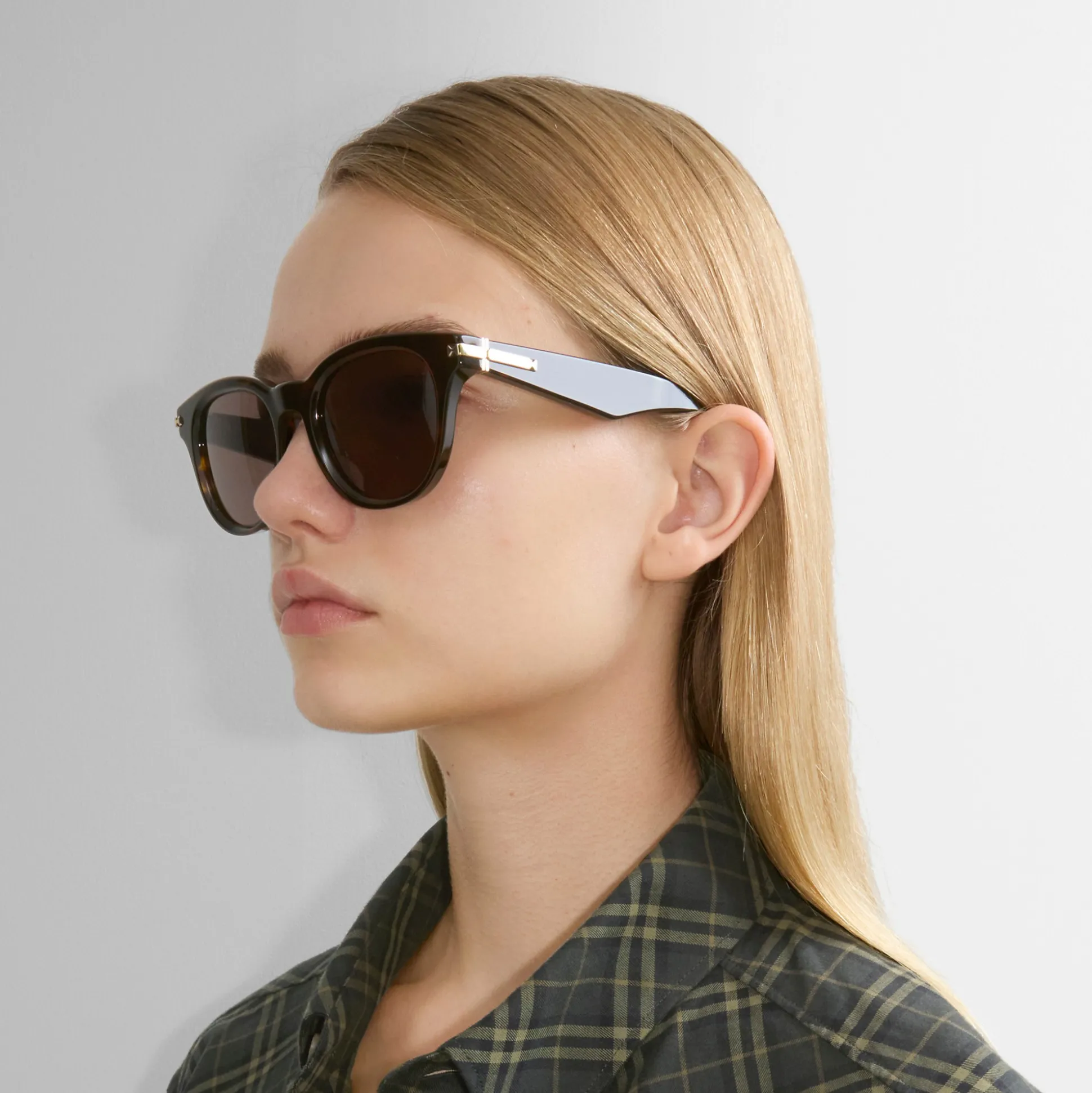 Online Burberry Logo Bar Round Sunglasses Darkhavana