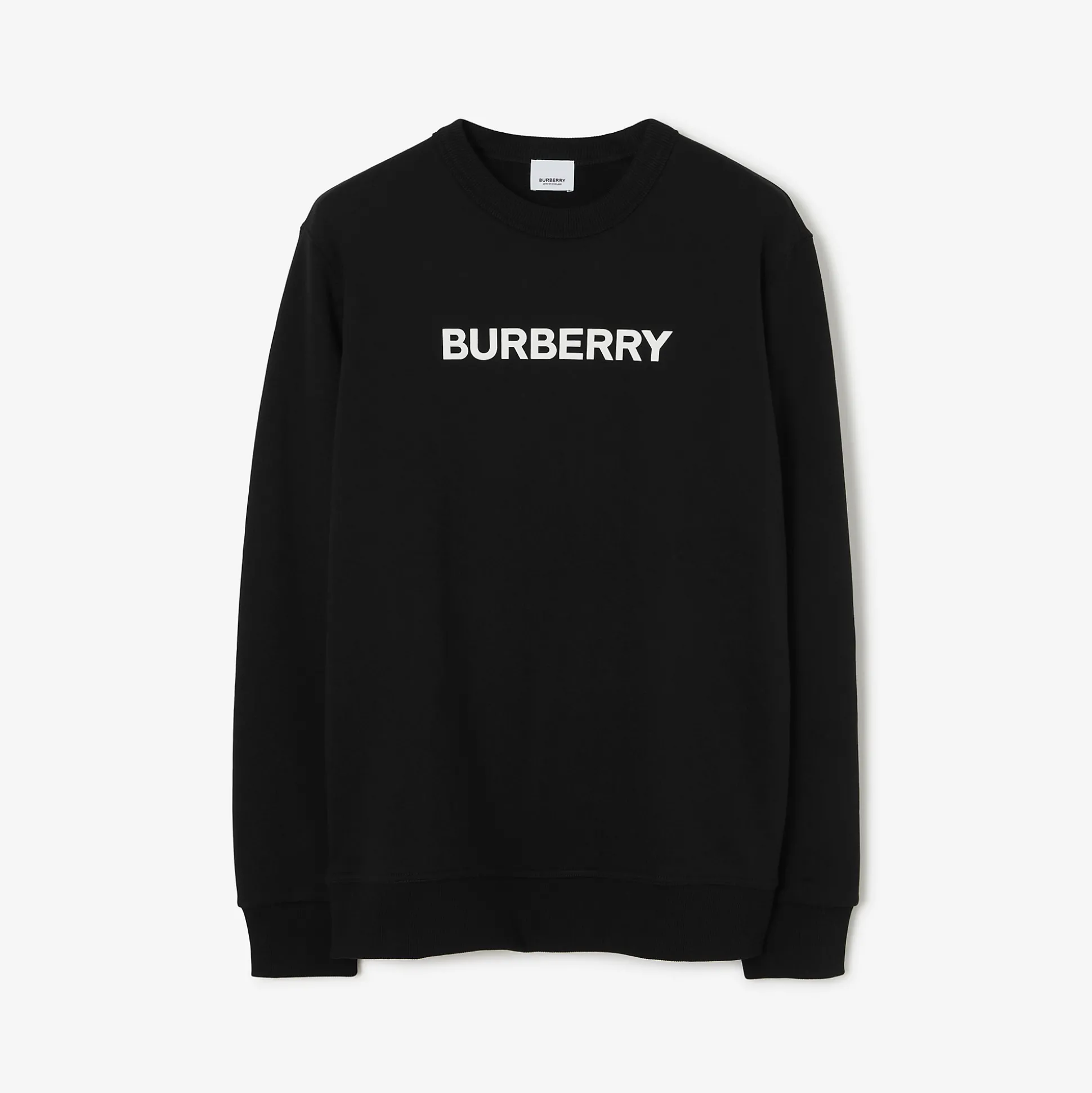 Fashion Burberry Logo Cotton Sweatshirt Black