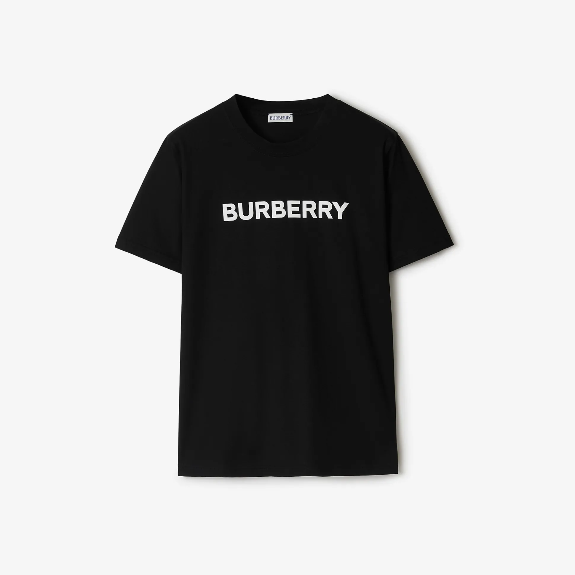 Best Burberry Logo Cotton T-shirt Black