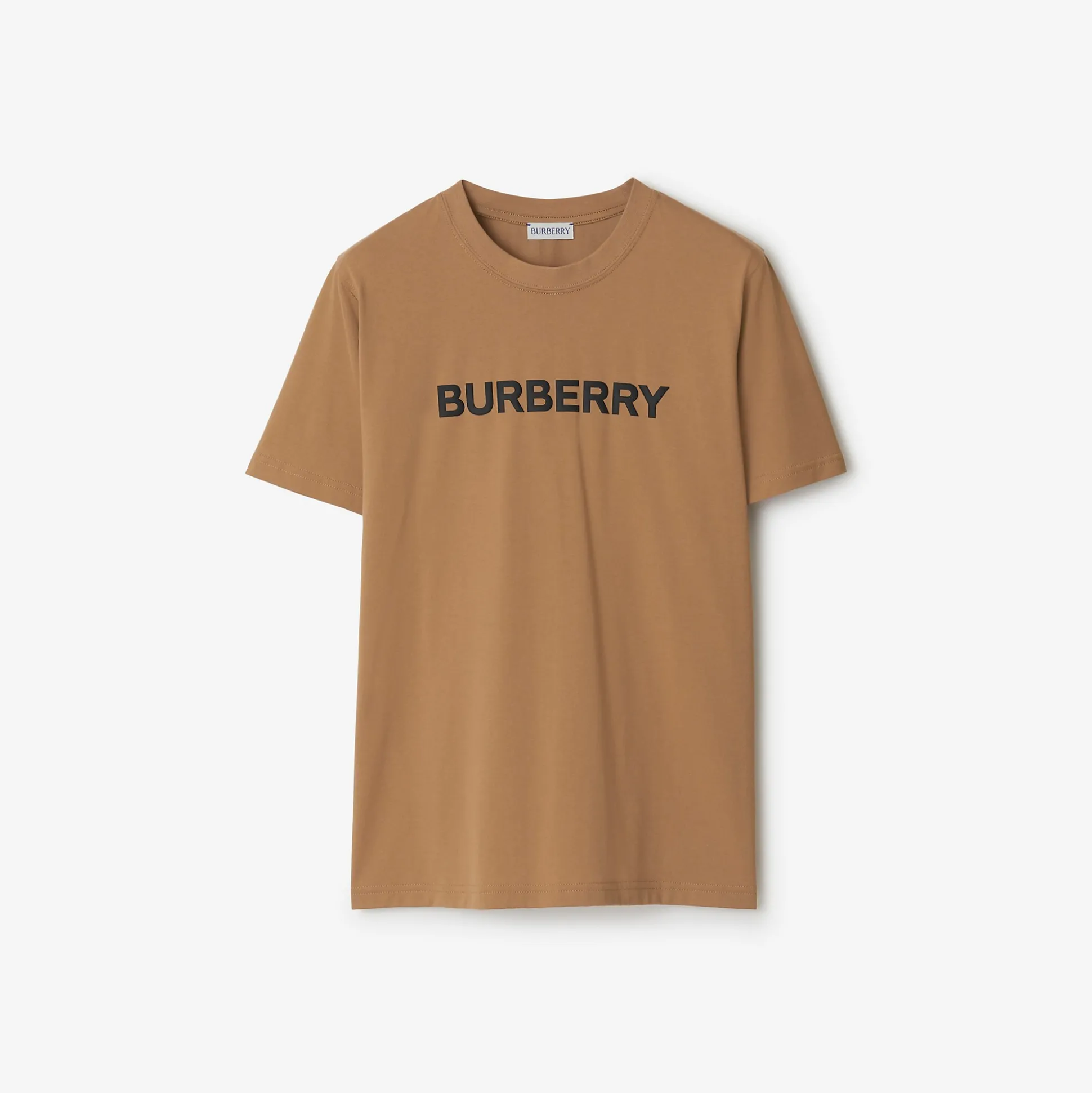 Best Burberry Logo Cotton T-shirt Camel