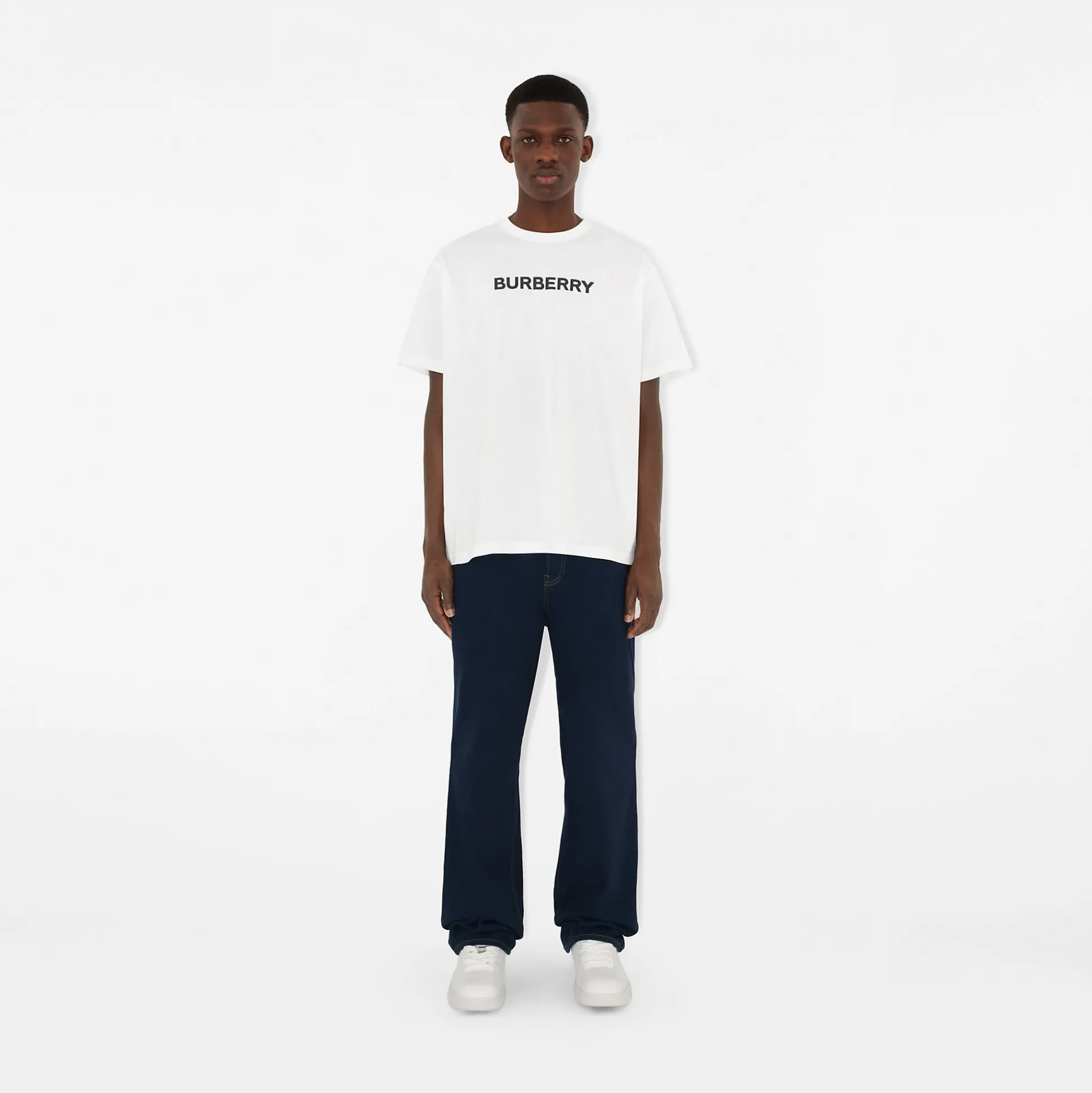 Sale Burberry Logo Cotton T-shirt White