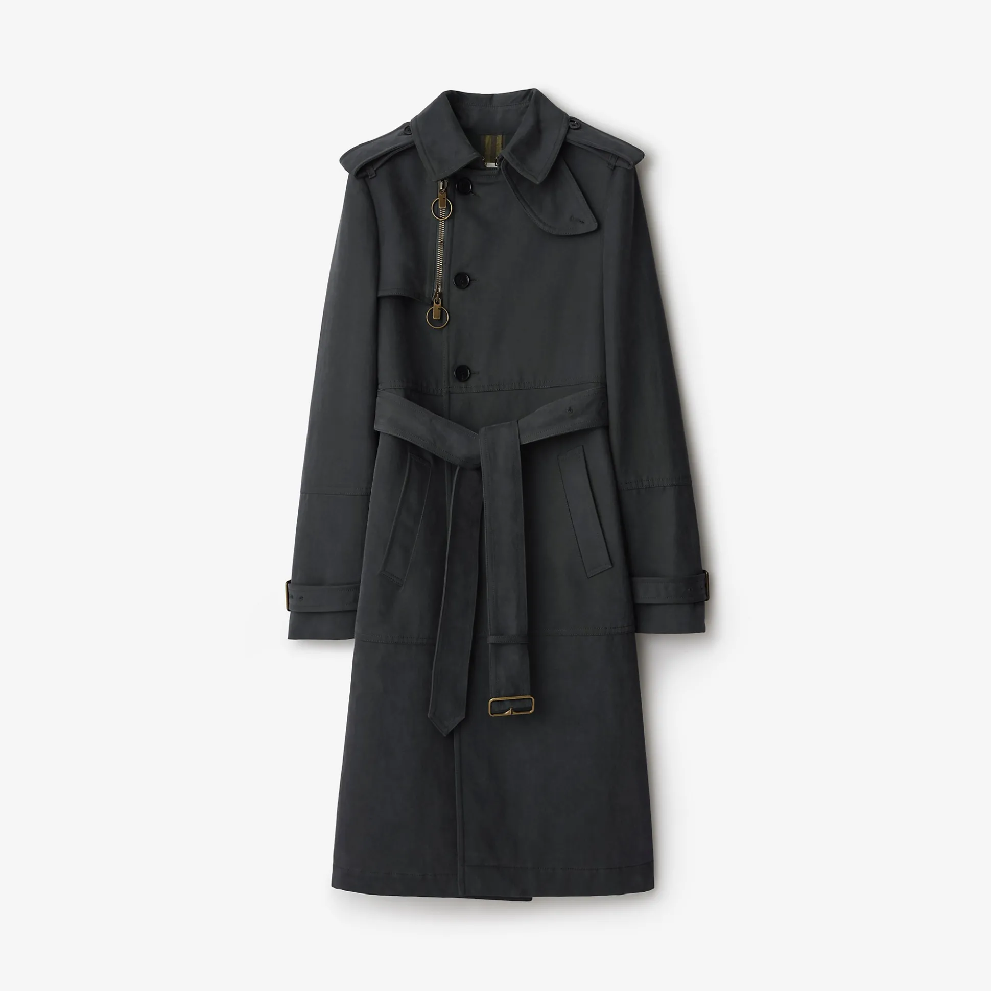 Cheap Burberry Long Cotton Nylon Trench Coat Cinder