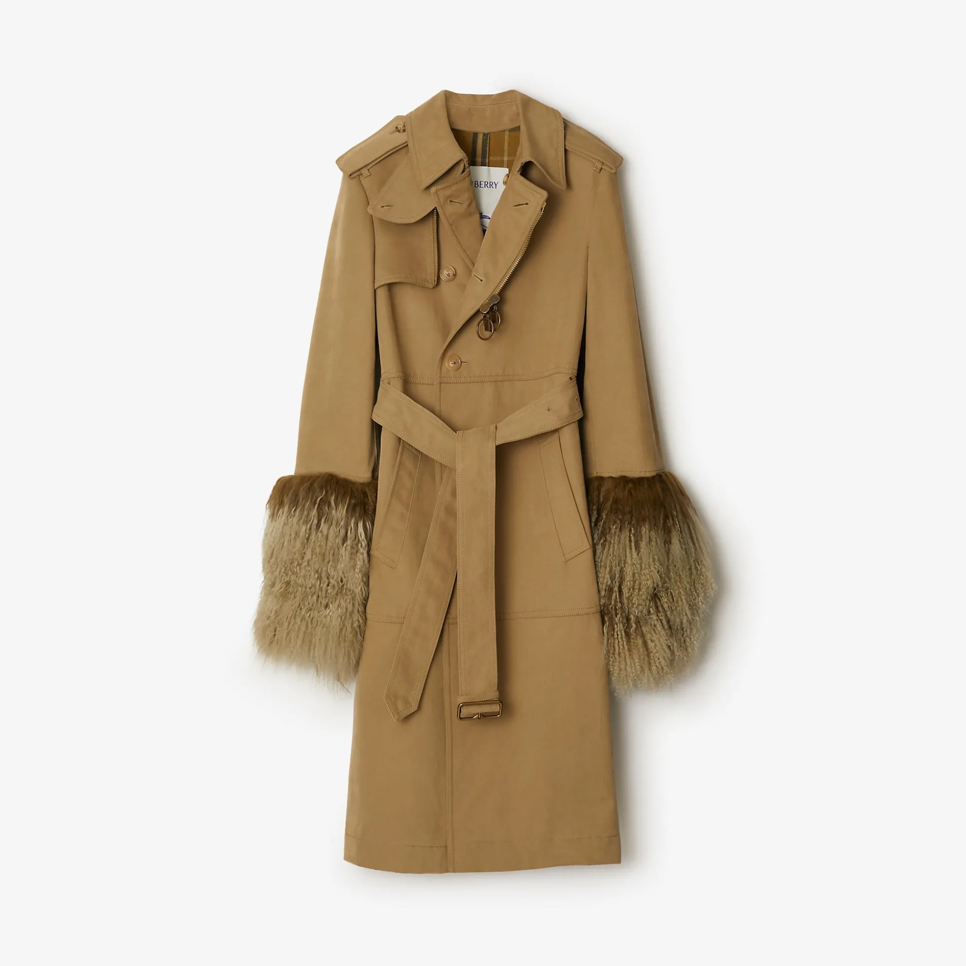 Flash Sale Burberry Long Cotton Nylon Trench Coat Mountain