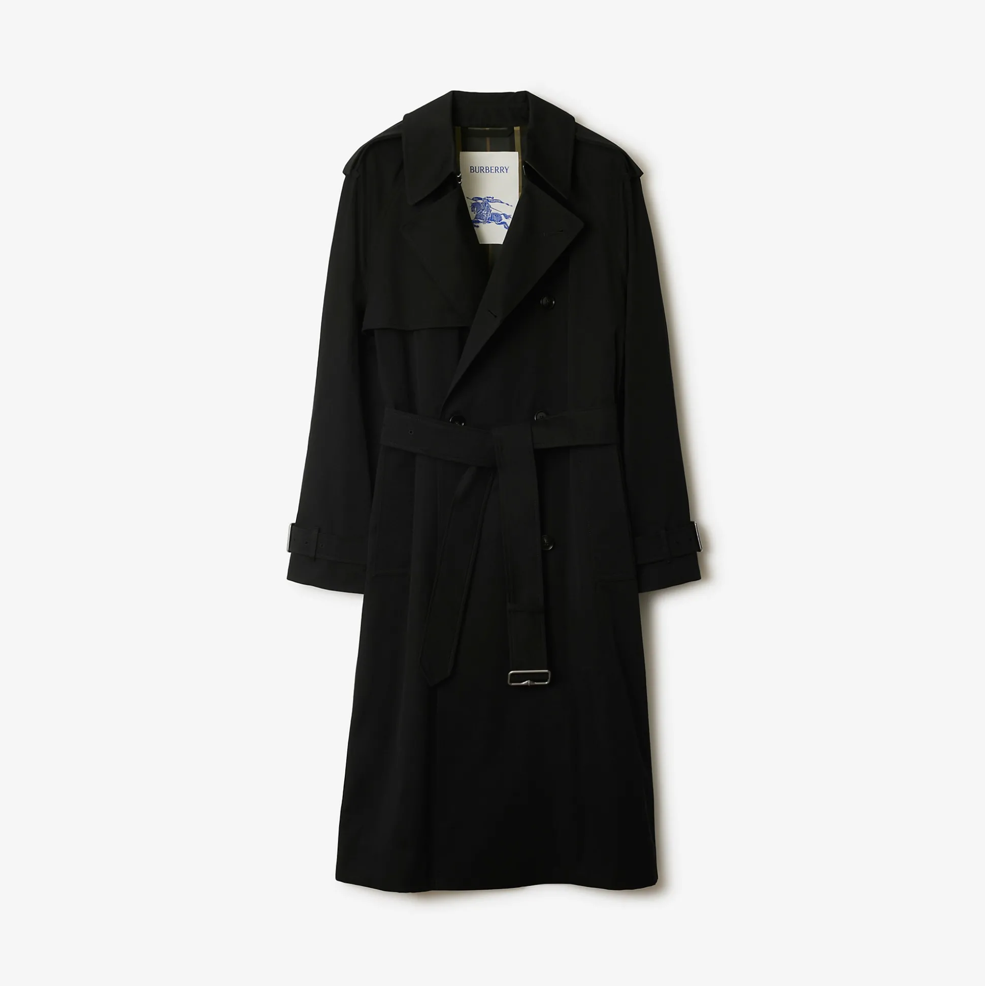 Flash Sale Burberry Long Gabardine Trench Coat Black