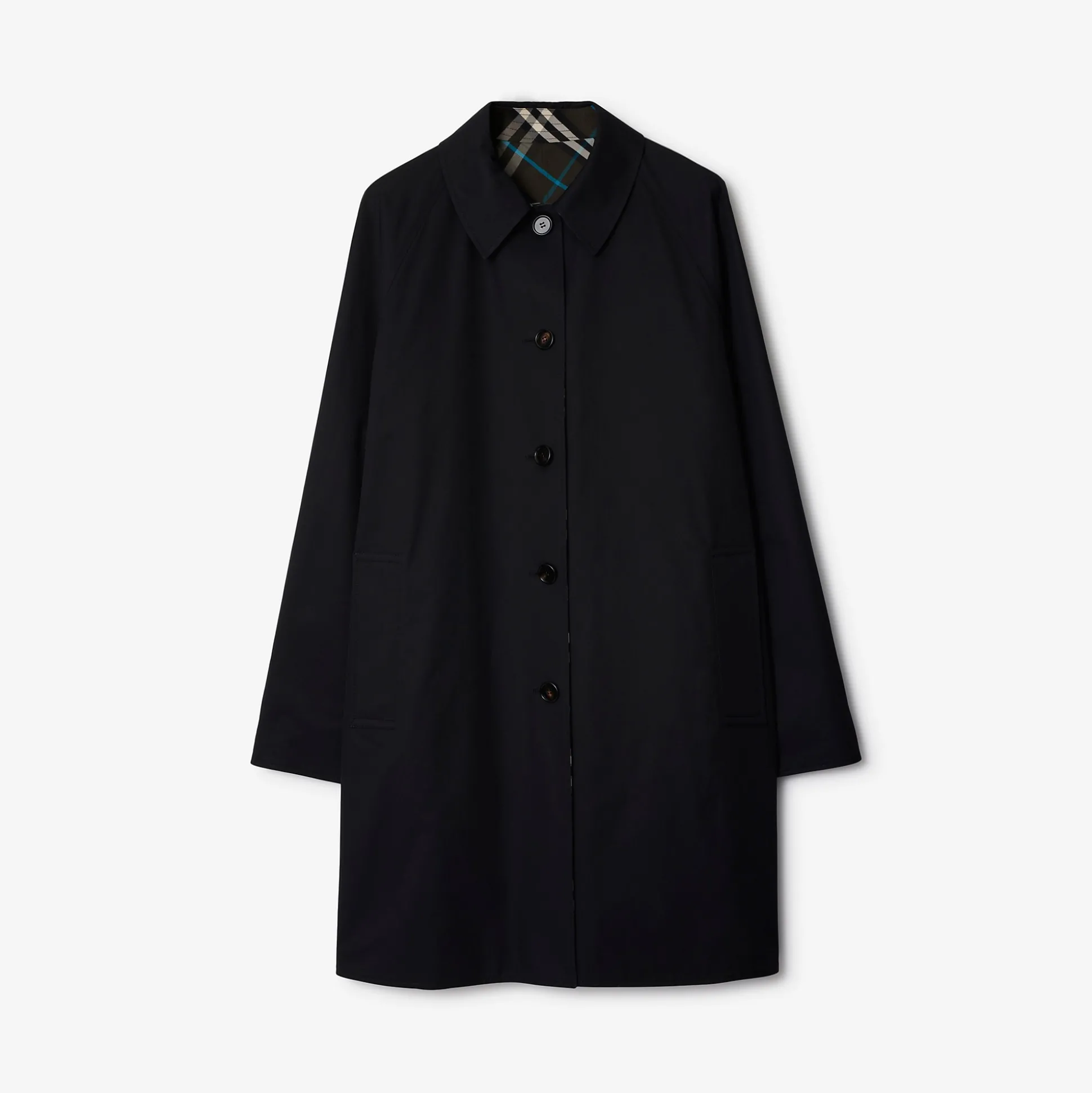 Sale Burberry Long Reversible Gabardine Hastings Car Coat Black