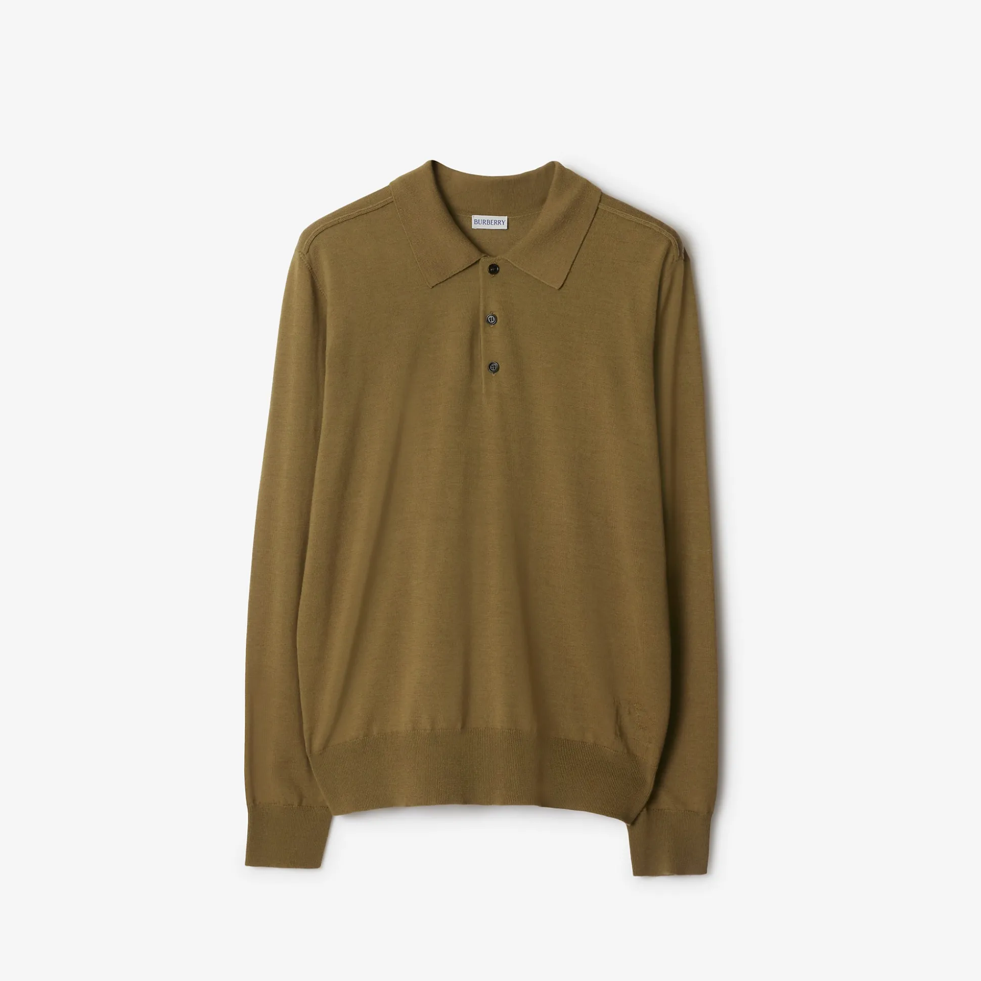 Discount Burberry Long-sleeve Wool Polo Shirt Shrew