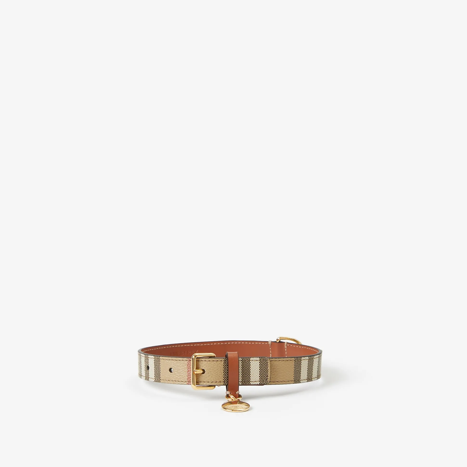 Best Sale Burberry Medium Check Dog Collar Archivebeige/briarbrown