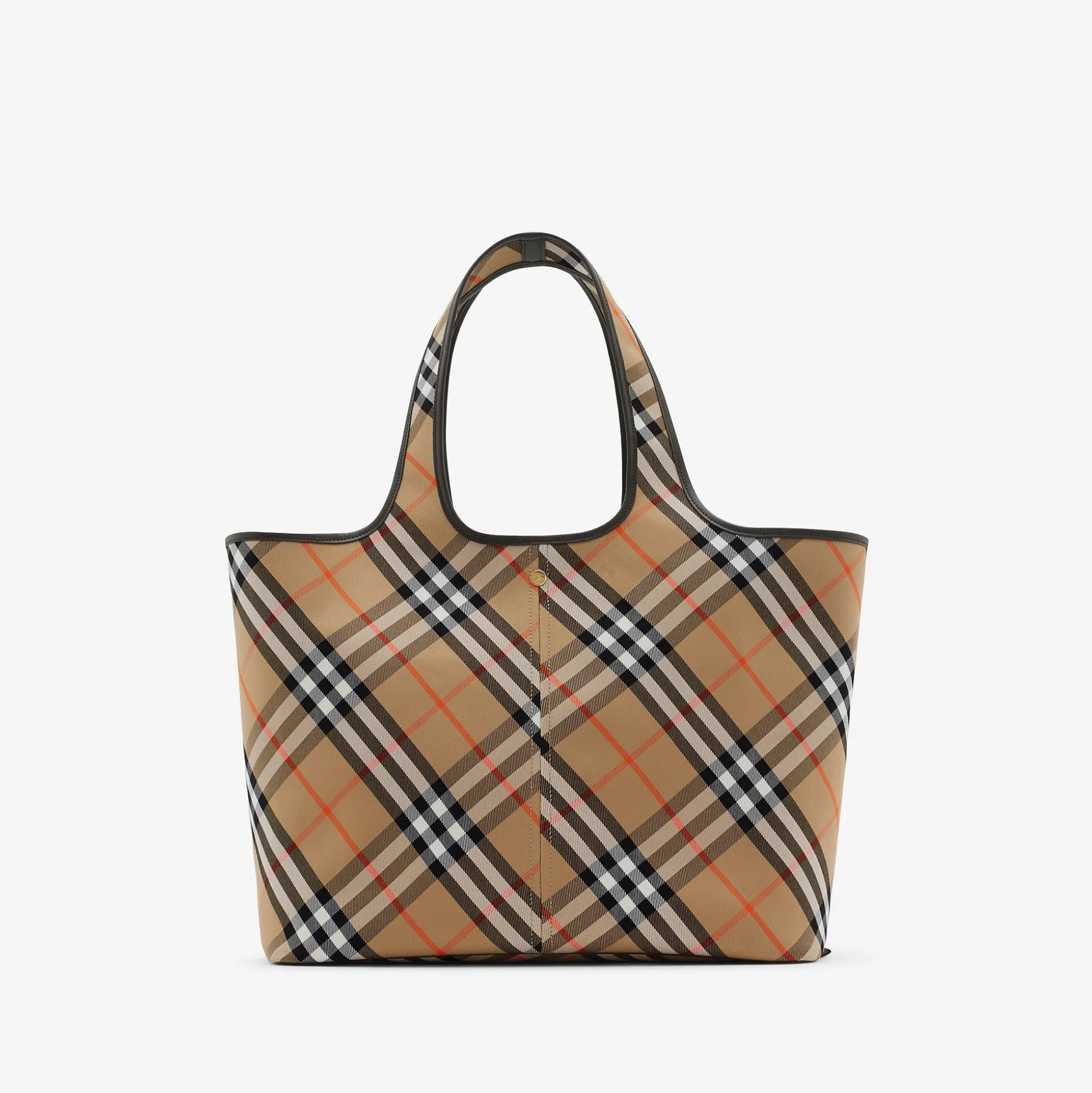 Flash Sale Burberry Medium Check Tote Sand