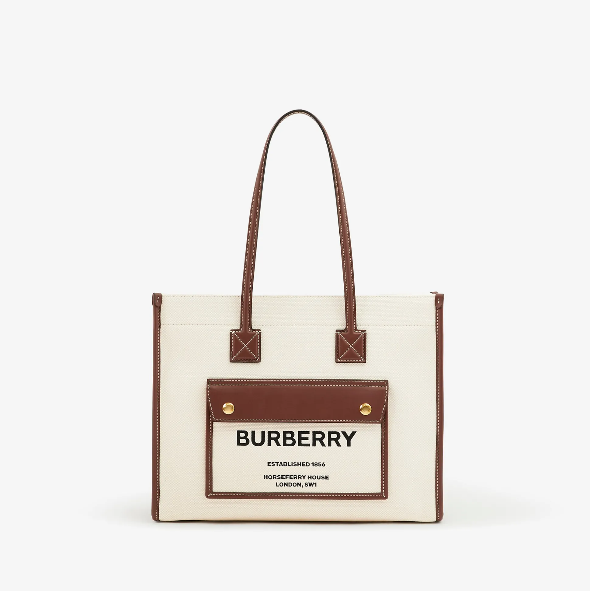 New Burberry Medium Freya Tote Natural/tan